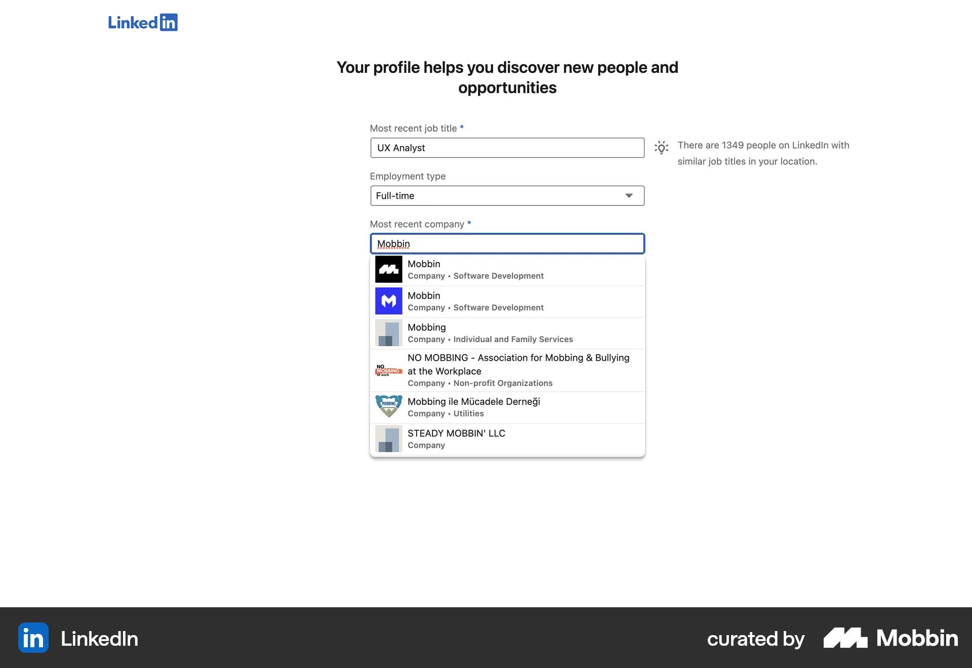 LinkedIn Web Jobs & Recruitment App screen