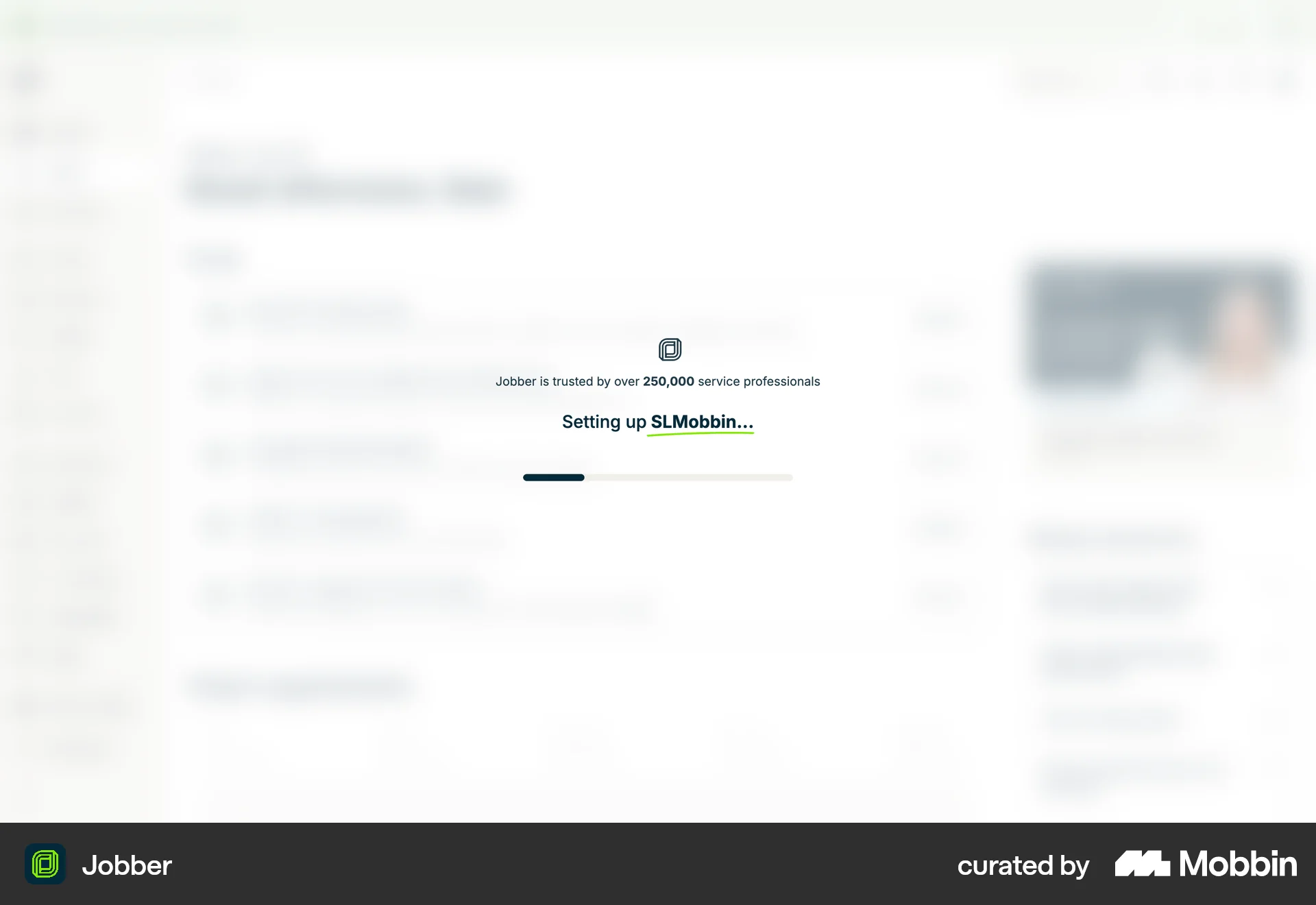 Jobber Web Loading screen