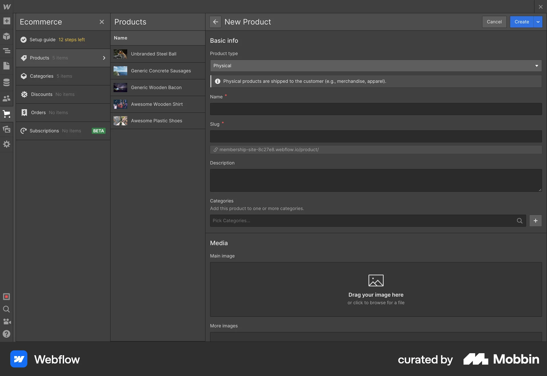 Webflow Web Multi-Column Layout screen