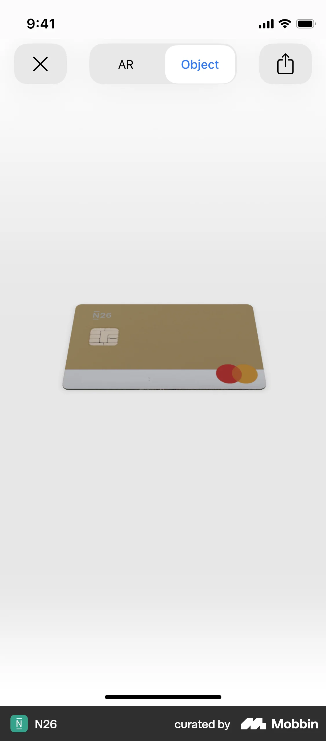 N26 iOS Augmented Reality screen