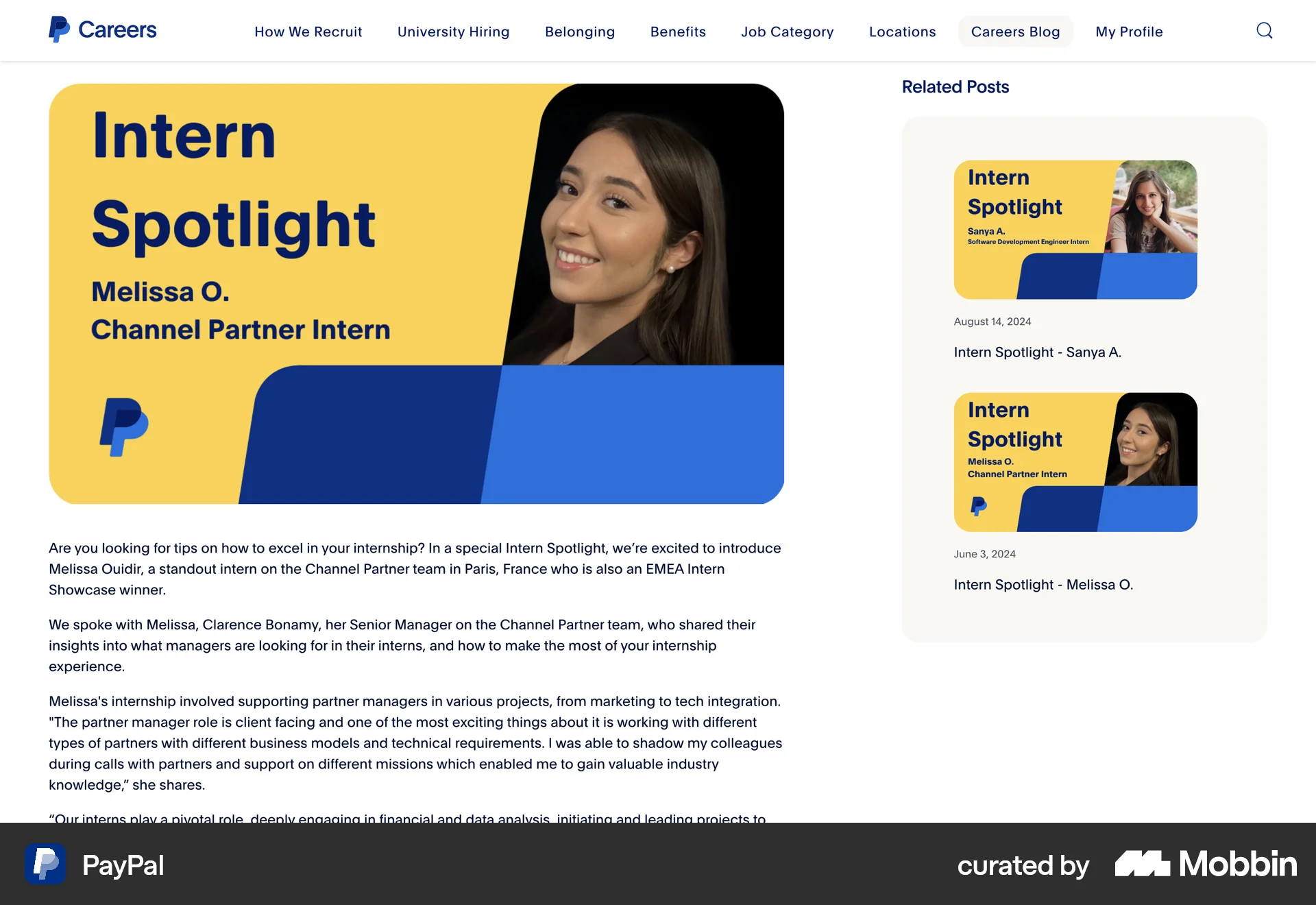 PayPal Web Suggestions & Similar Items screen