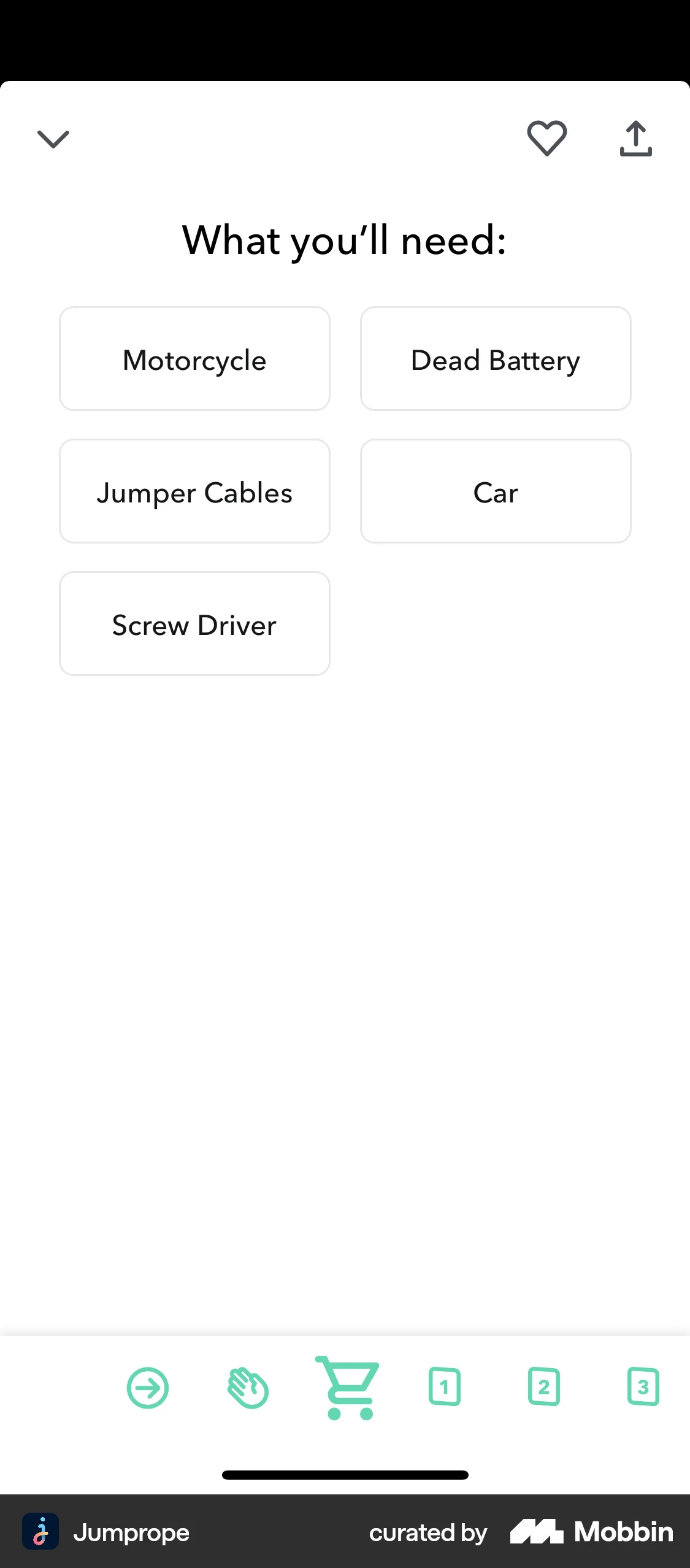 Jumprope iOS Photo & Video App screen
