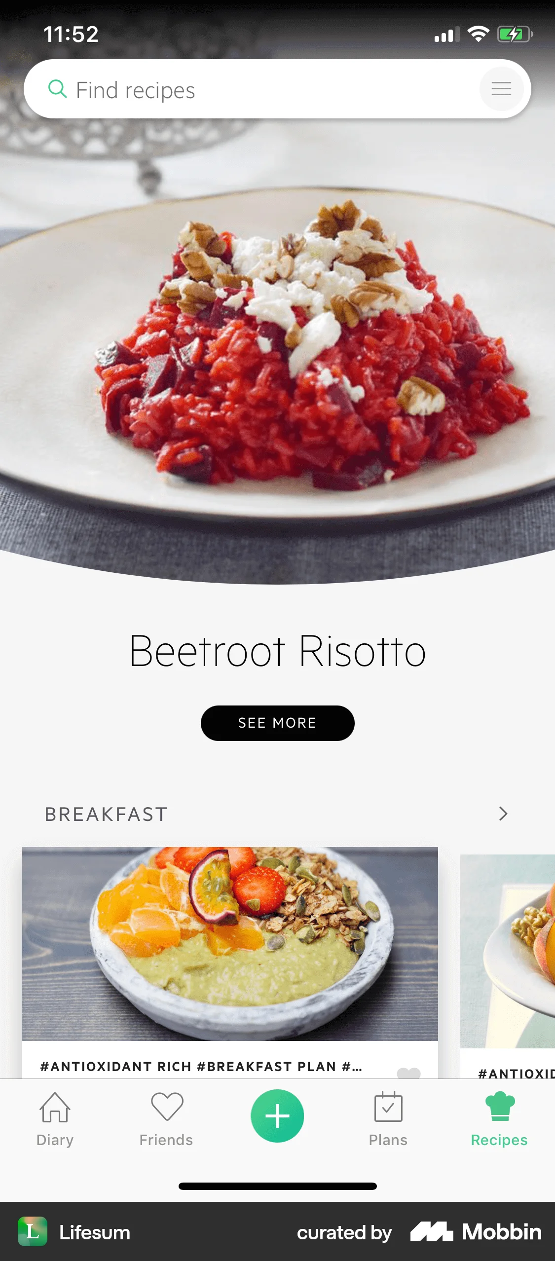 Lifesum iOS Recipe Detail screen