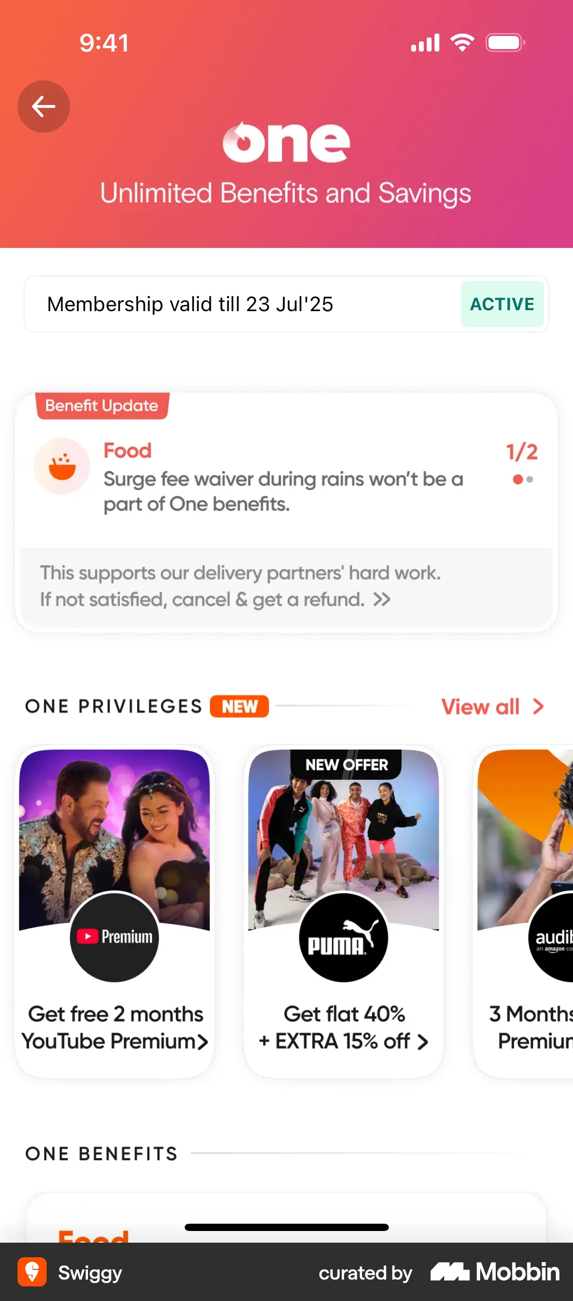 Swiggy iOS Billing screen