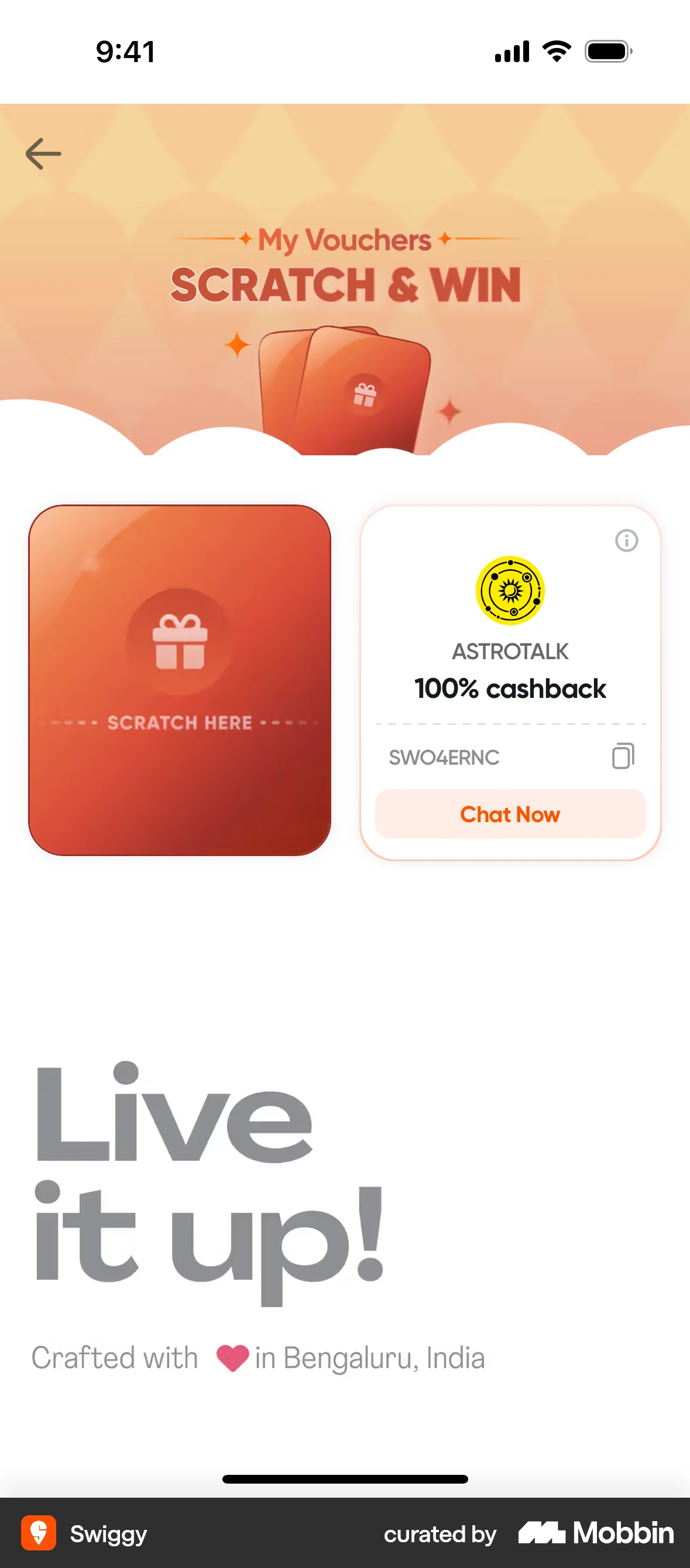 Swiggy iOS Promotions & Rewards screen