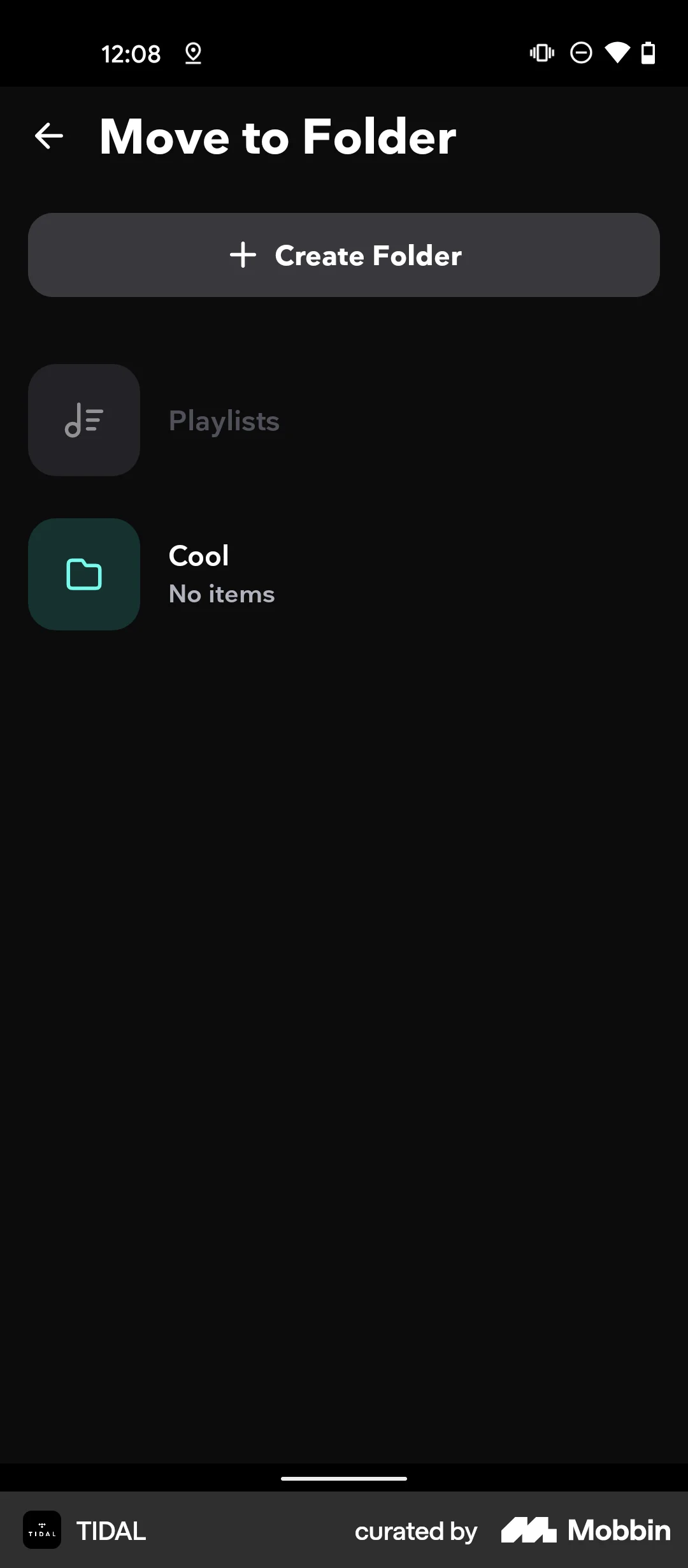 TIDAL Android Move screen