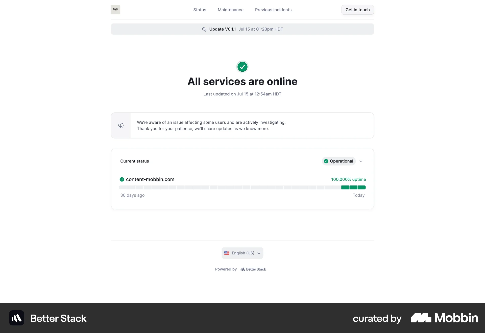 Better Stack Web Charts screen