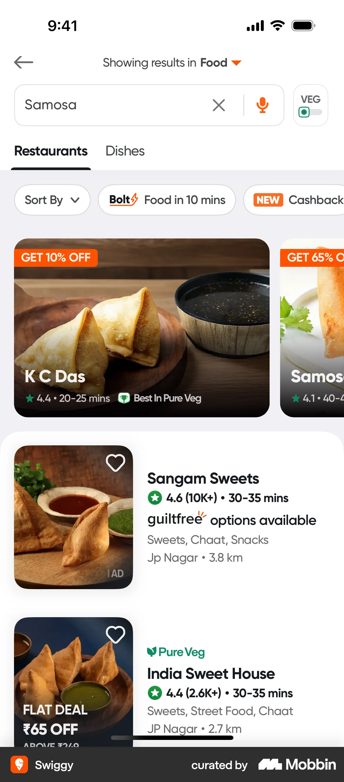 Swiggy iOS screen