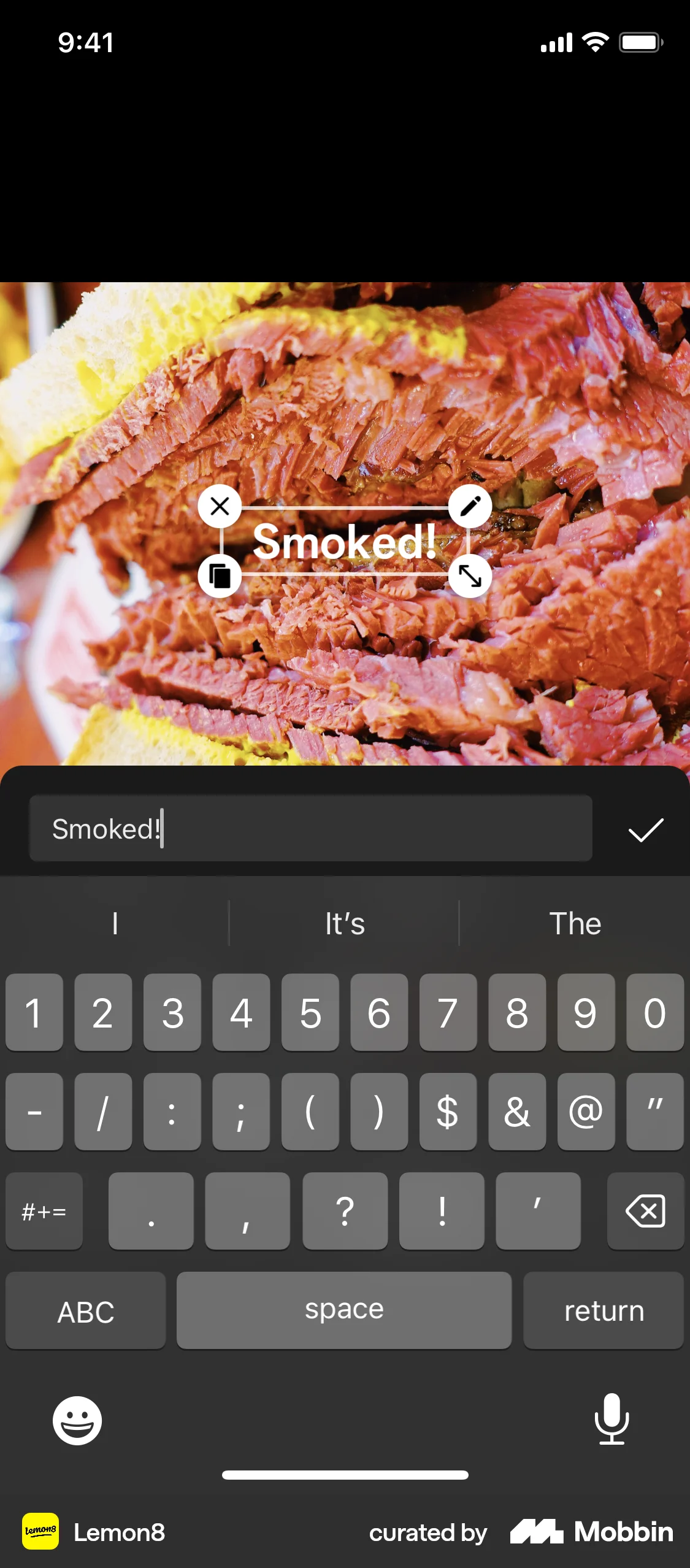 Lemon8 iOS Media Editor screen