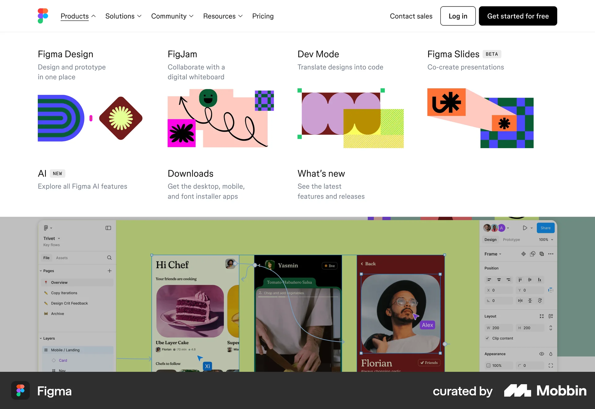 Figma Web screen containing Navigation Menu UI element