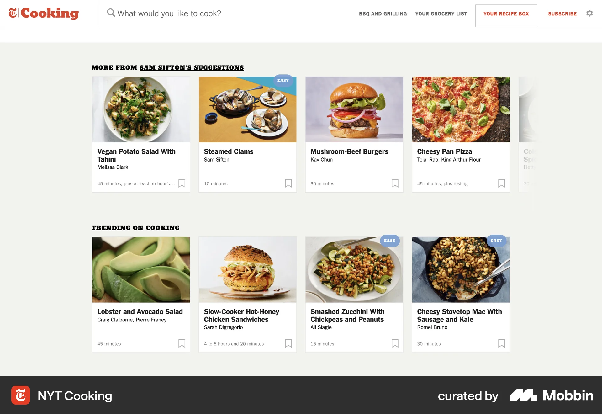 NYT Cooking Web Recipe Detail screen