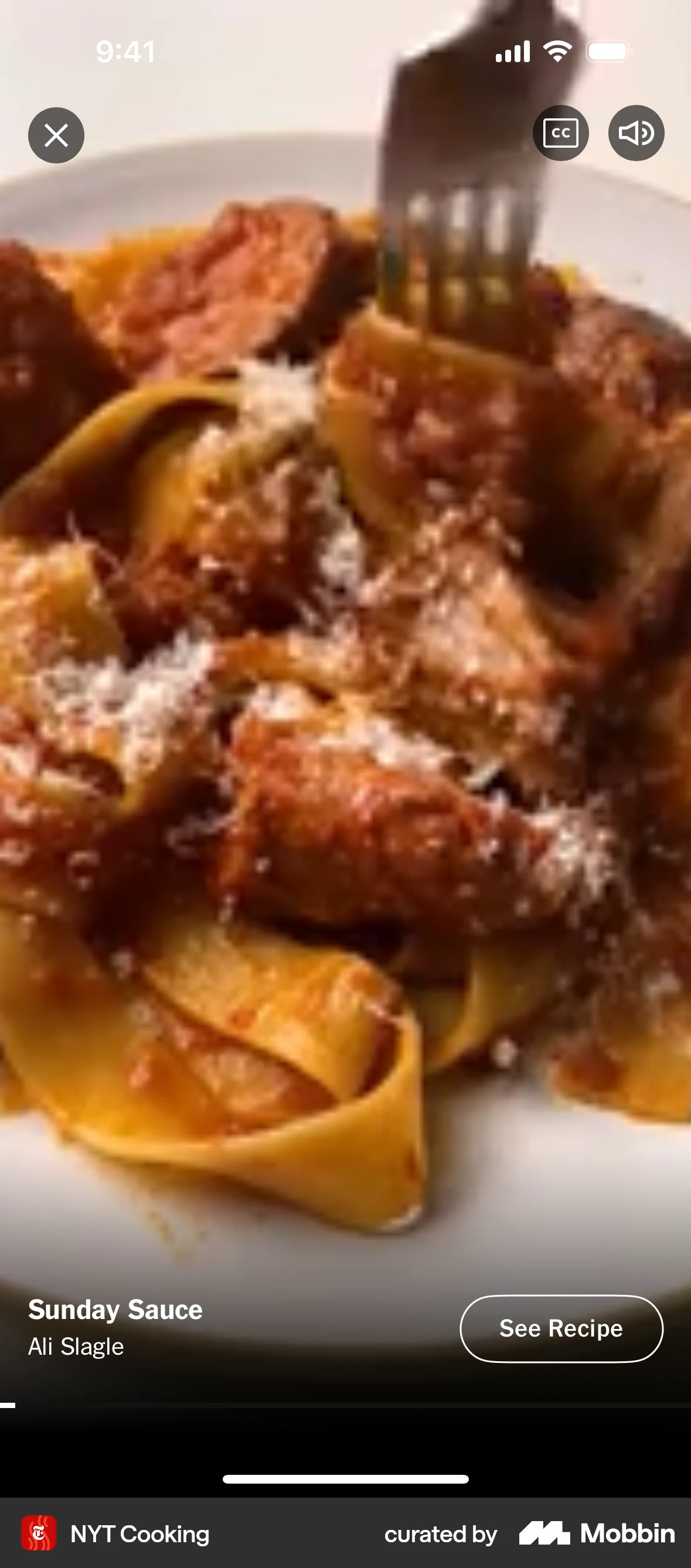 NYT Cooking iOS Post Detail screen