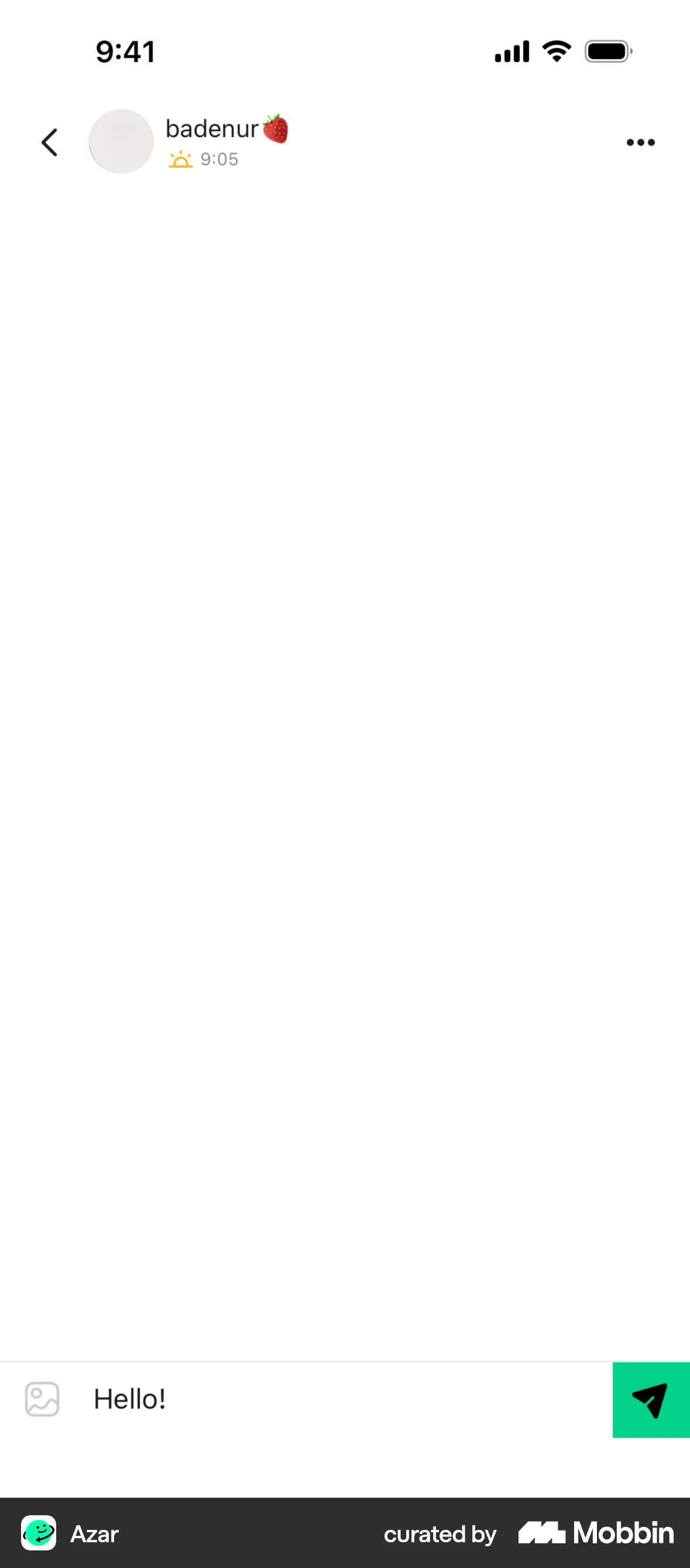 Azar iOS Chat Detail screen