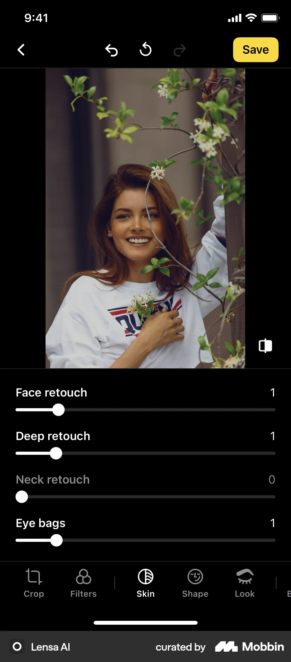 Lensa AI iOS Media Editor screen