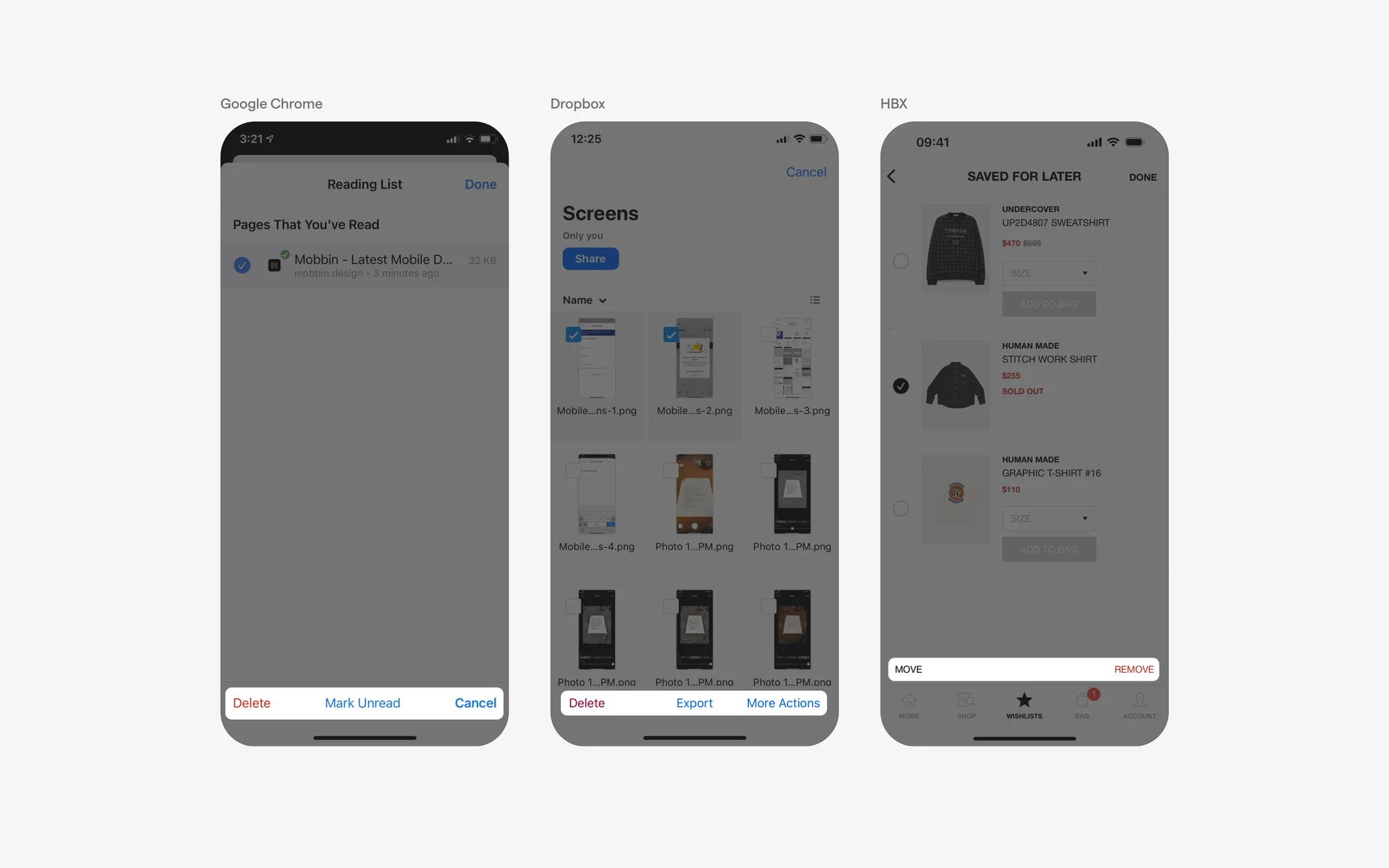 Toolbar UI Design: Best practices, Design variants & Examples | Mobbin
