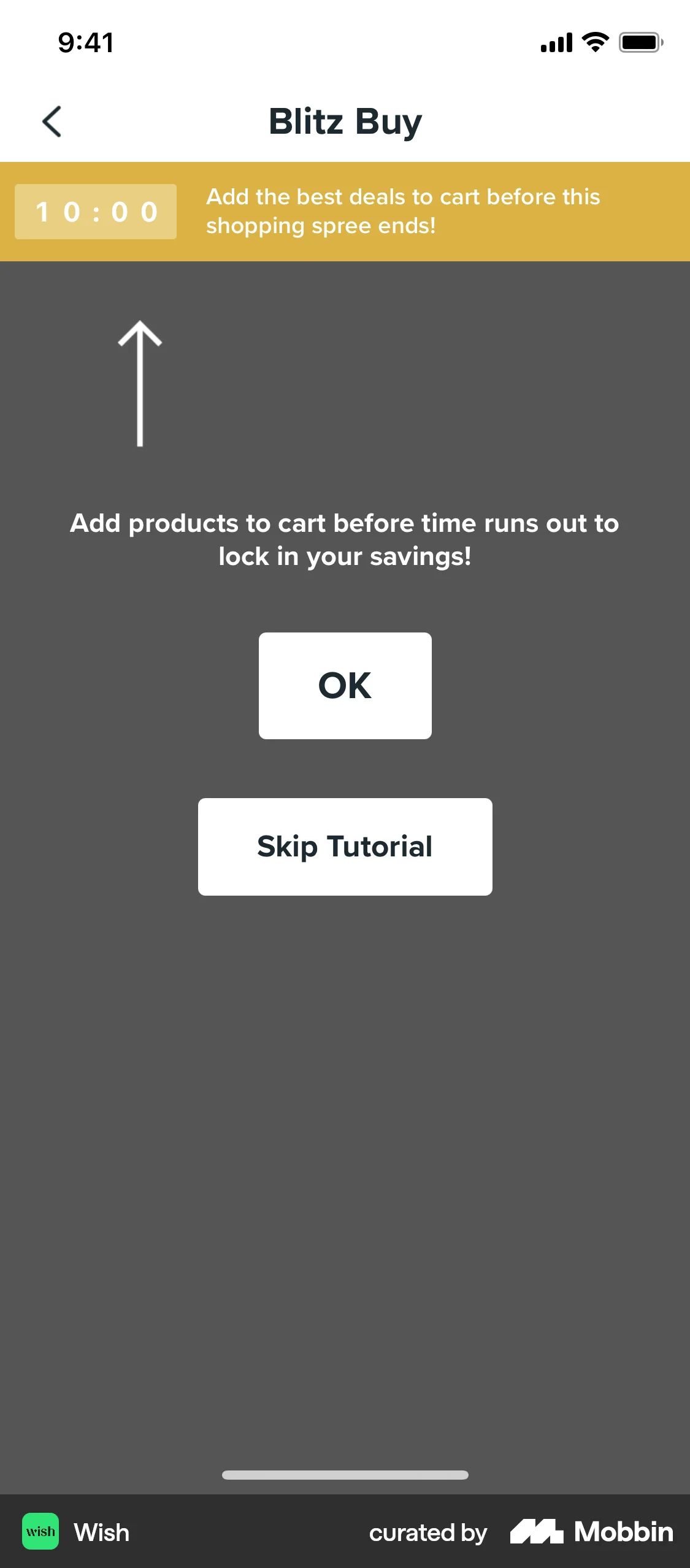 Wish iOS Timer & Clock screen