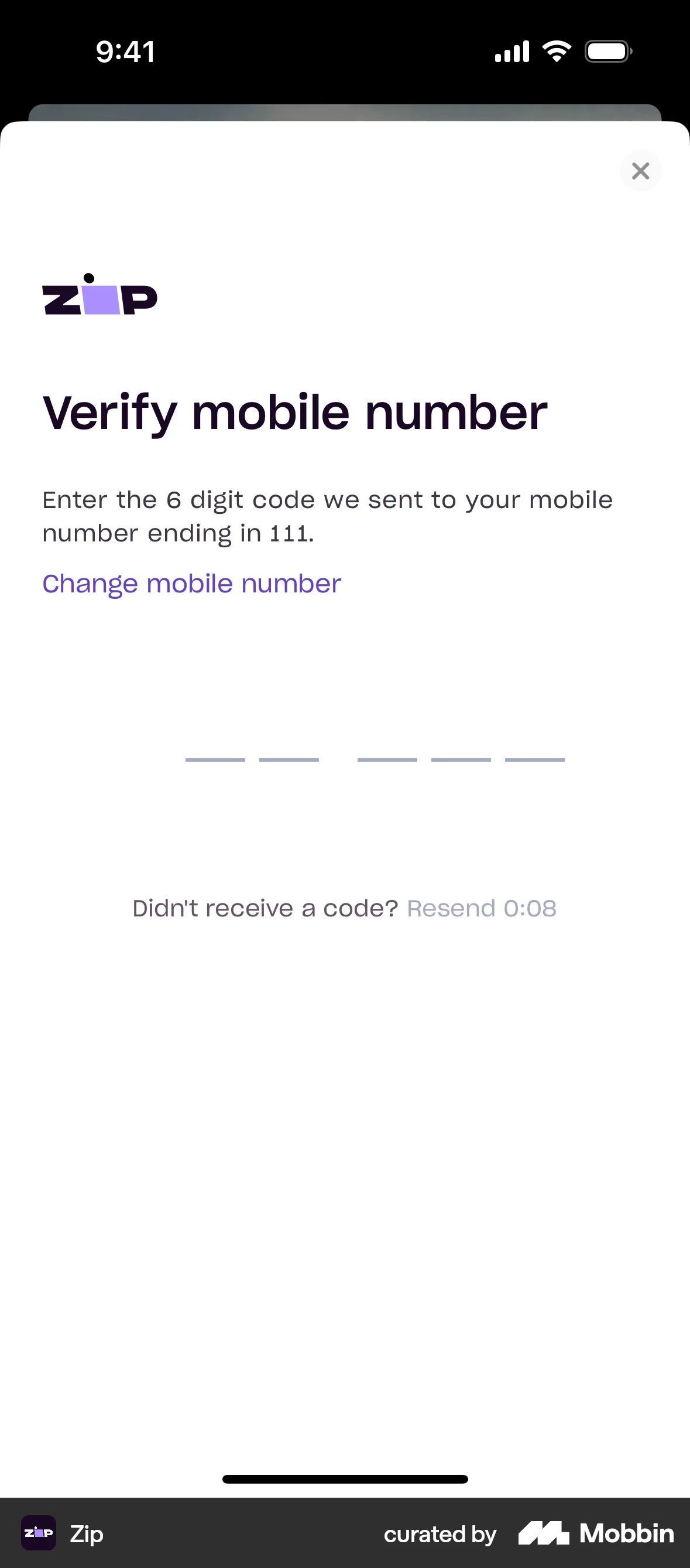 Zip iOS Timer & Clock screen