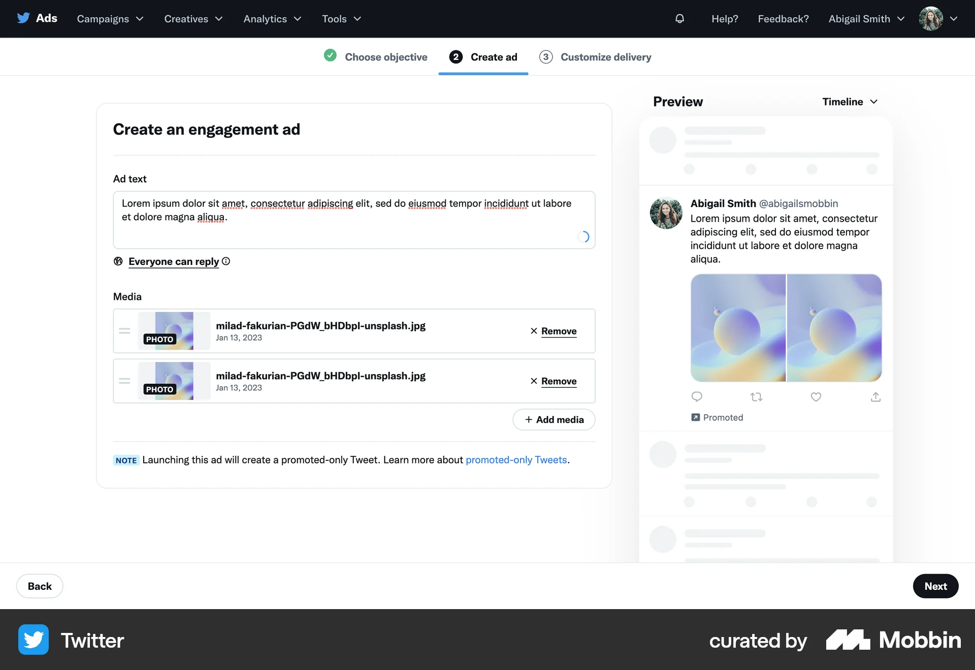 X Web Internal Tool screen