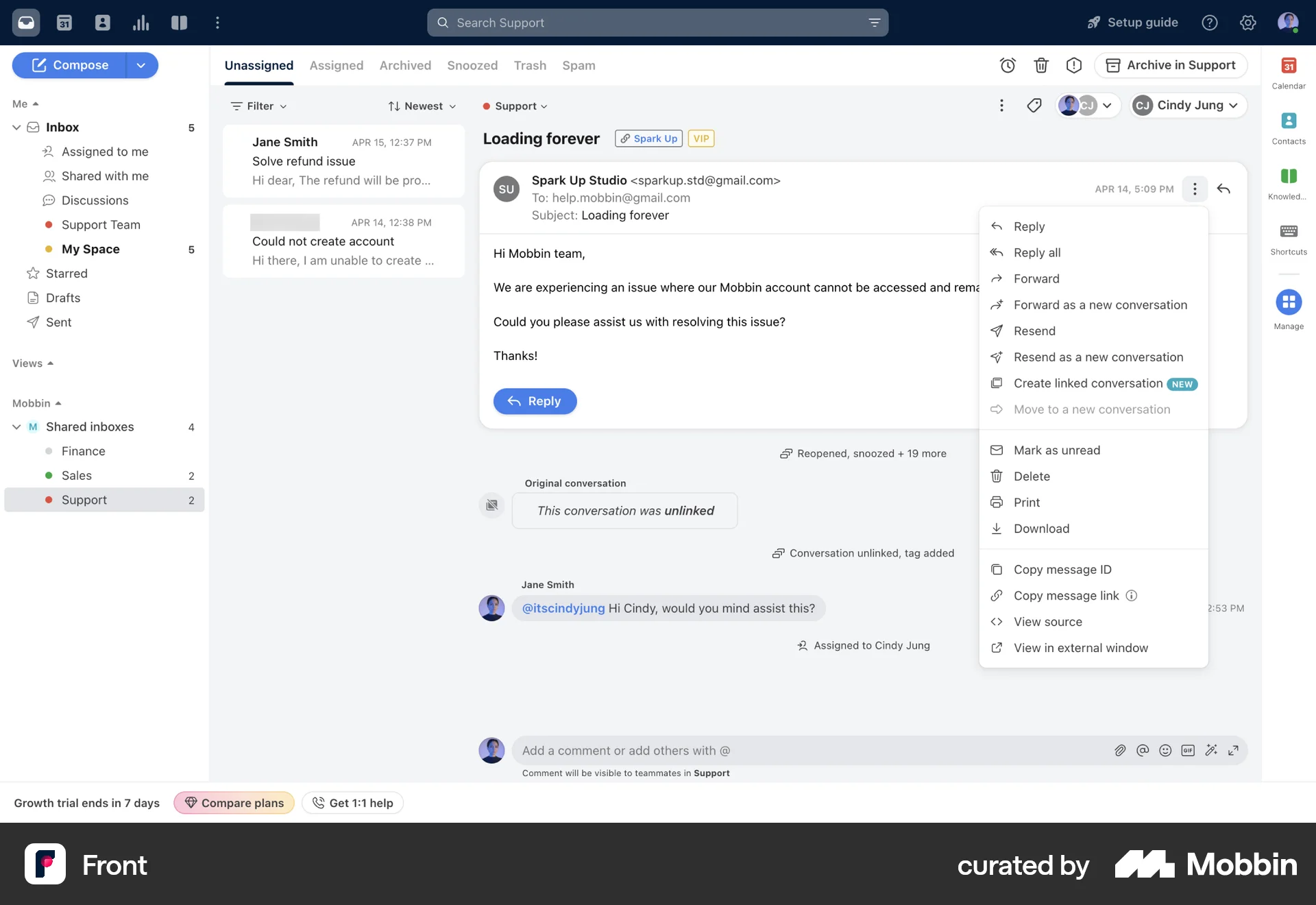 Front Web screen containing Dropdown Menu UI element