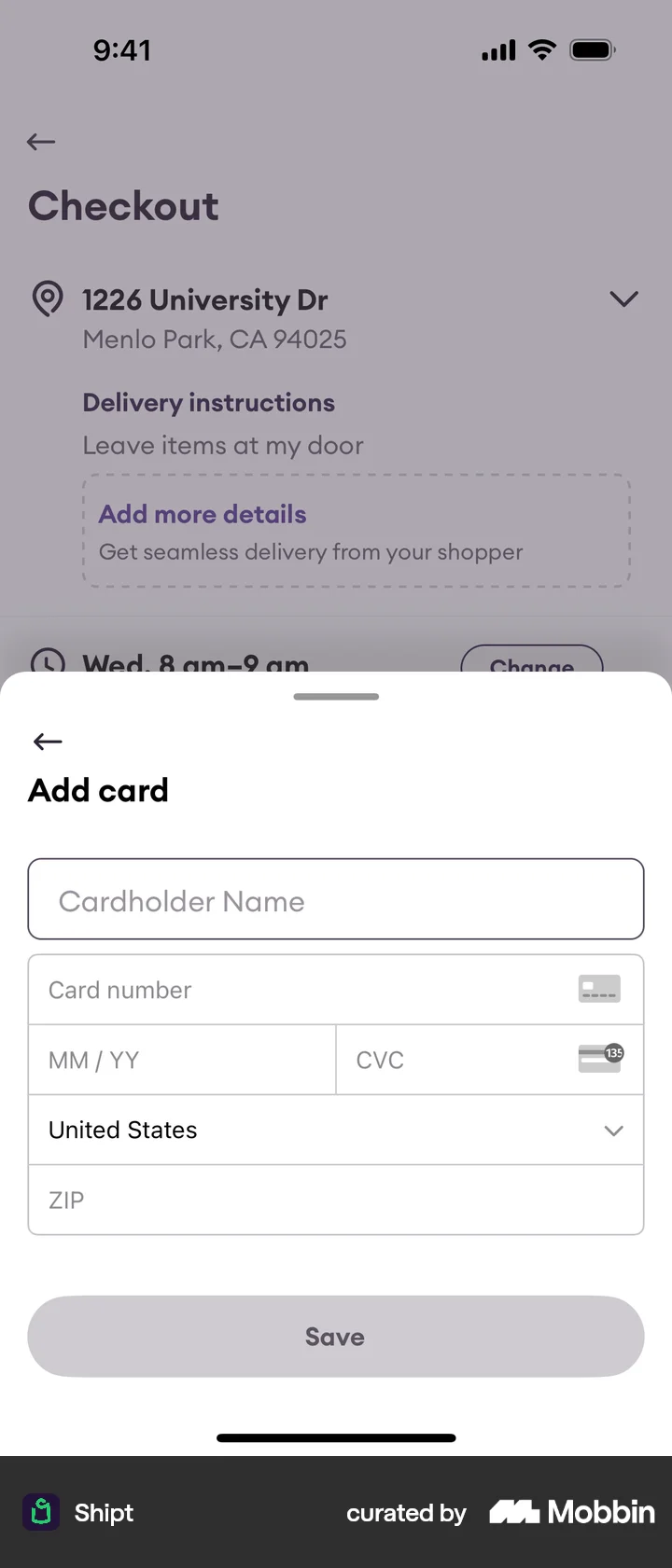 Oayment Method Example Screen Payment Screen UI Examples for Mobile