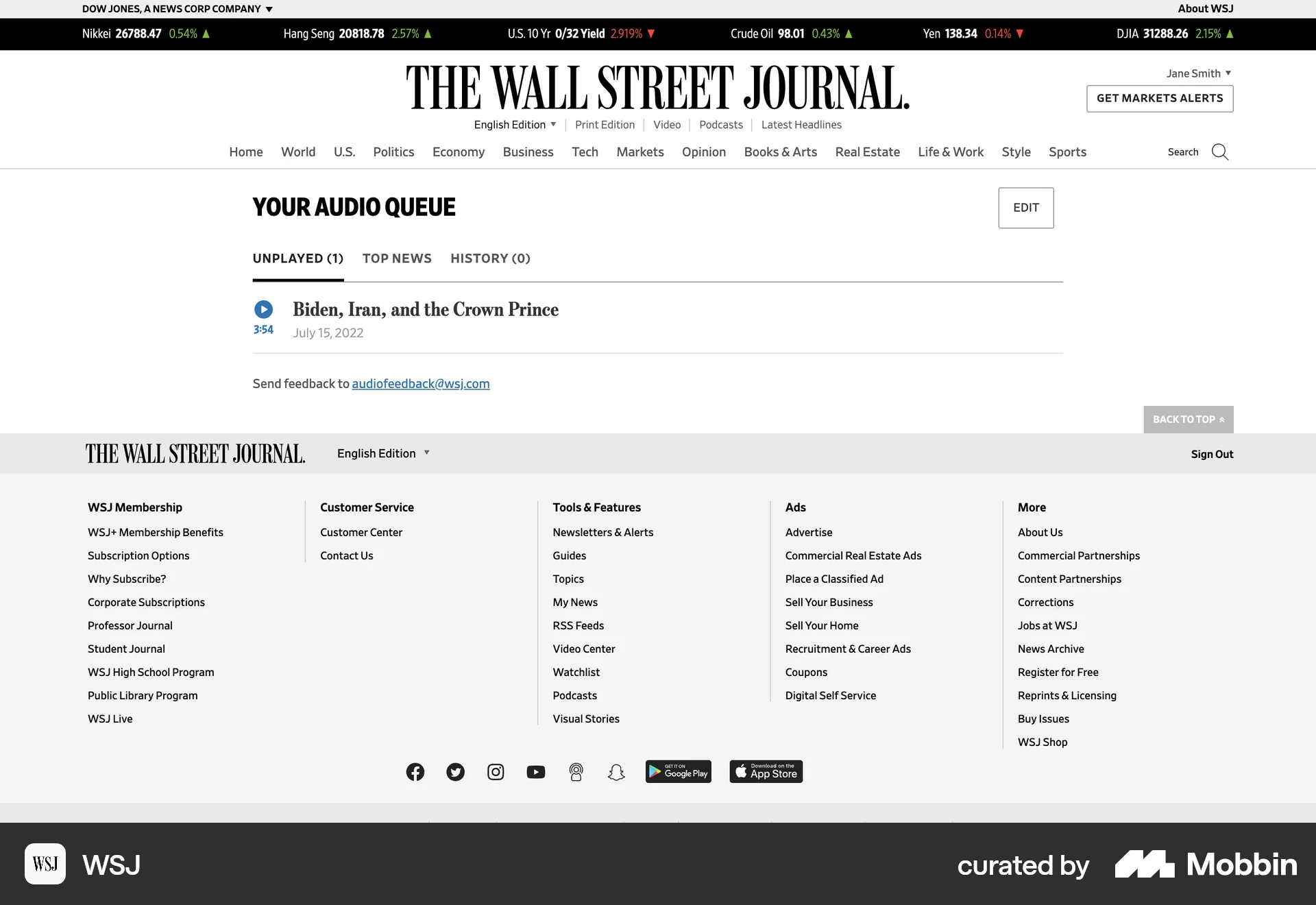 WSJ screen