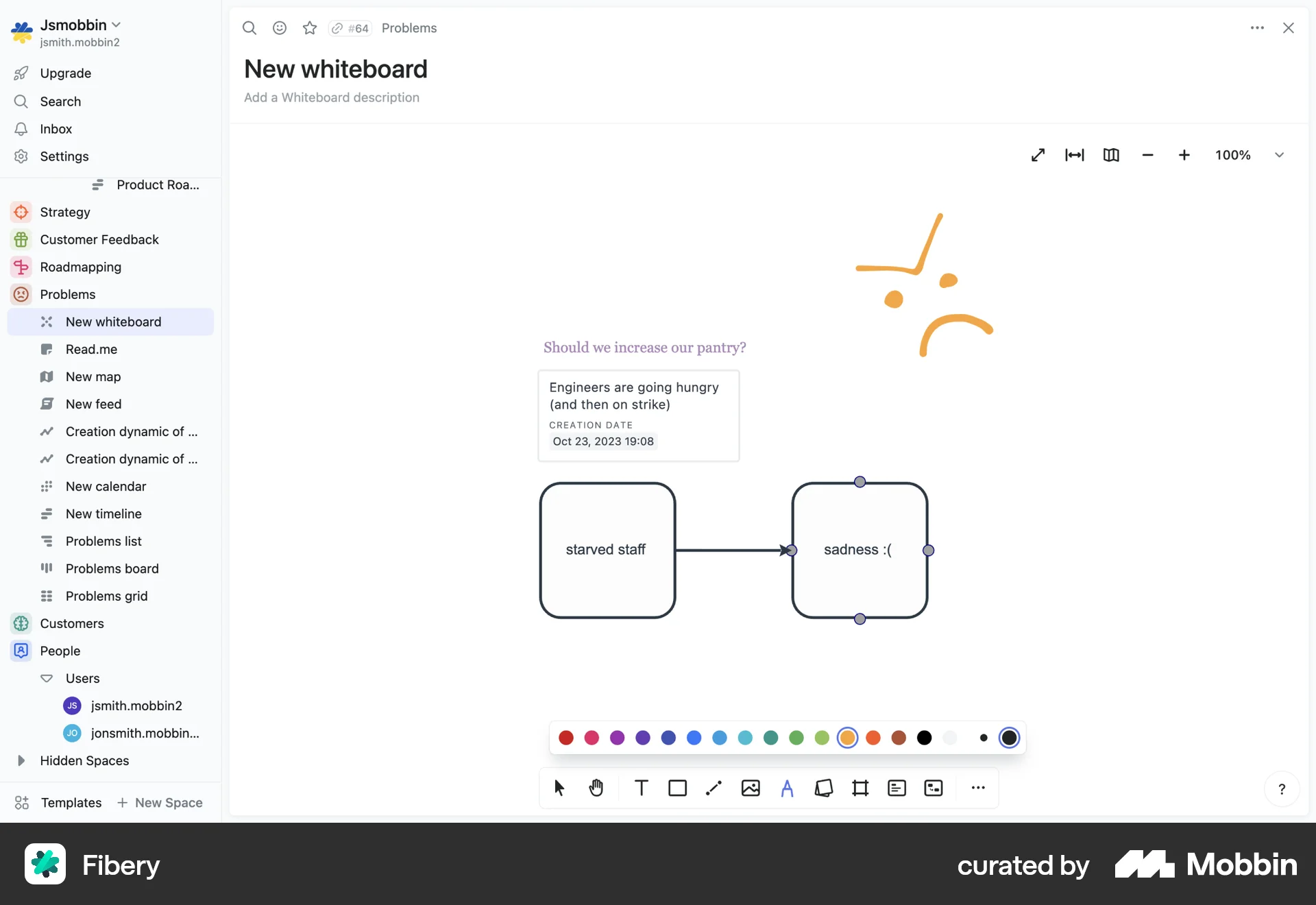 Fibery Web Draw & Annotate screen
