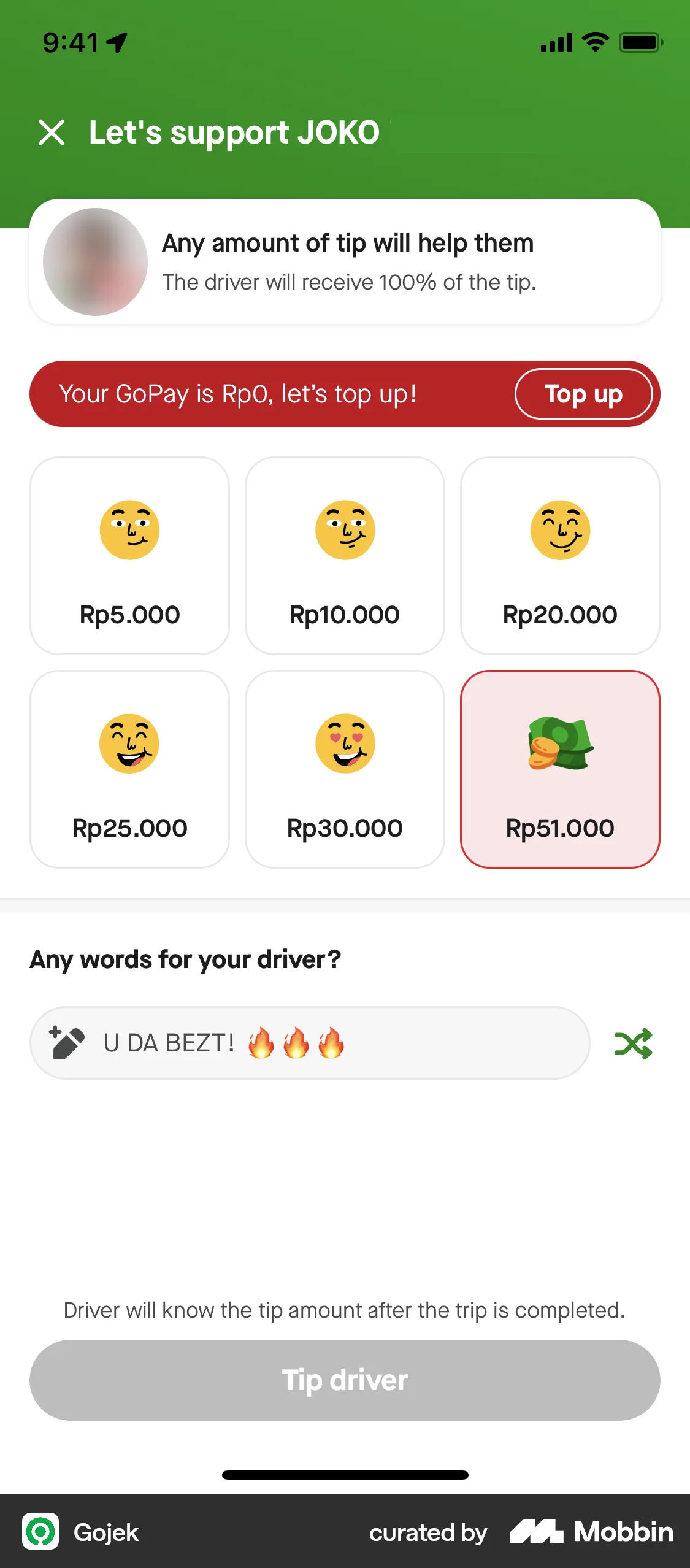 Gojek iOS Error screen