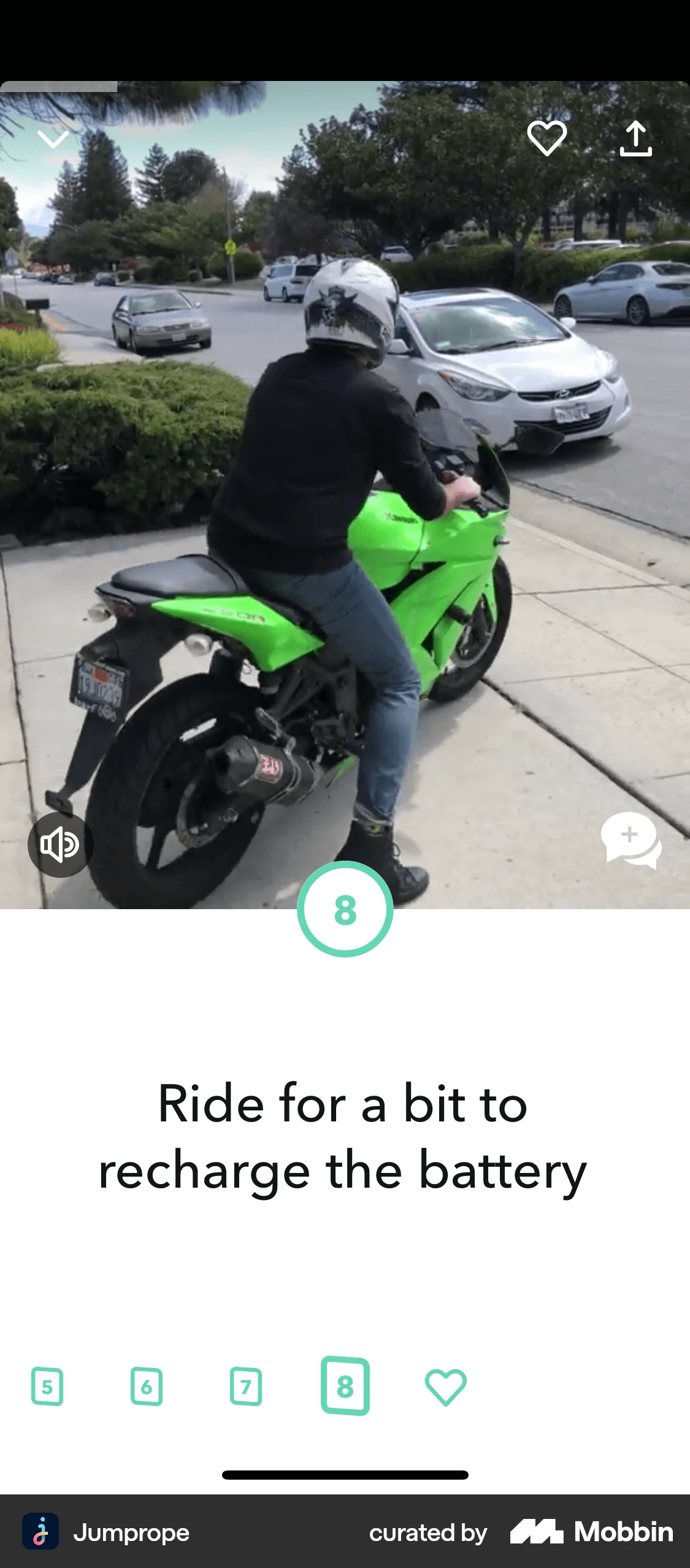 Jumprope iOS Photo & Video App screen