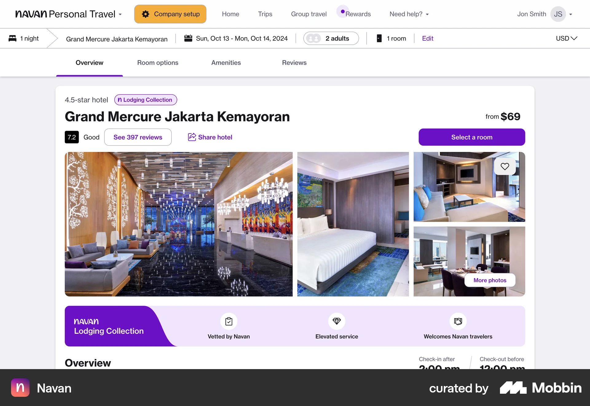 Navan Web screen containing Gallery UI element
