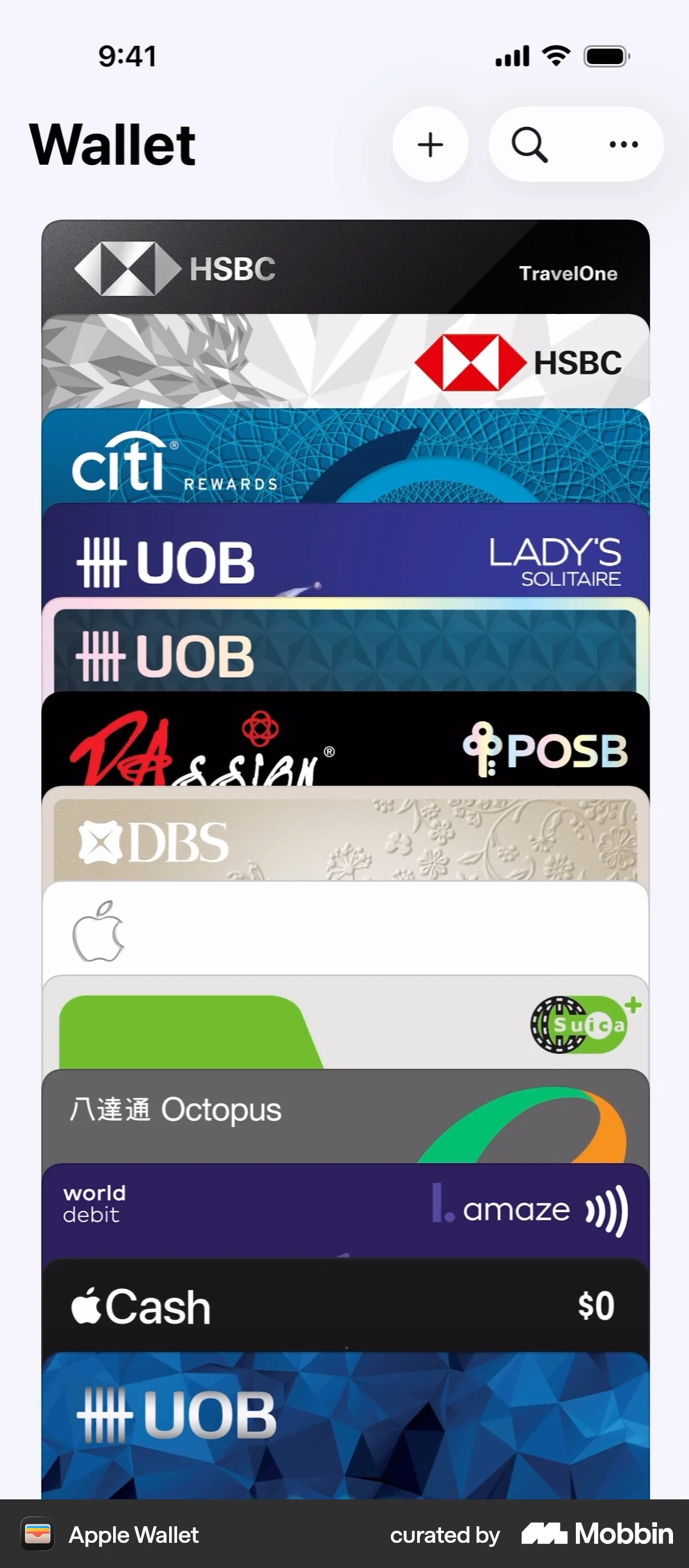 Apple Wallet iOS Mobile App Design screen