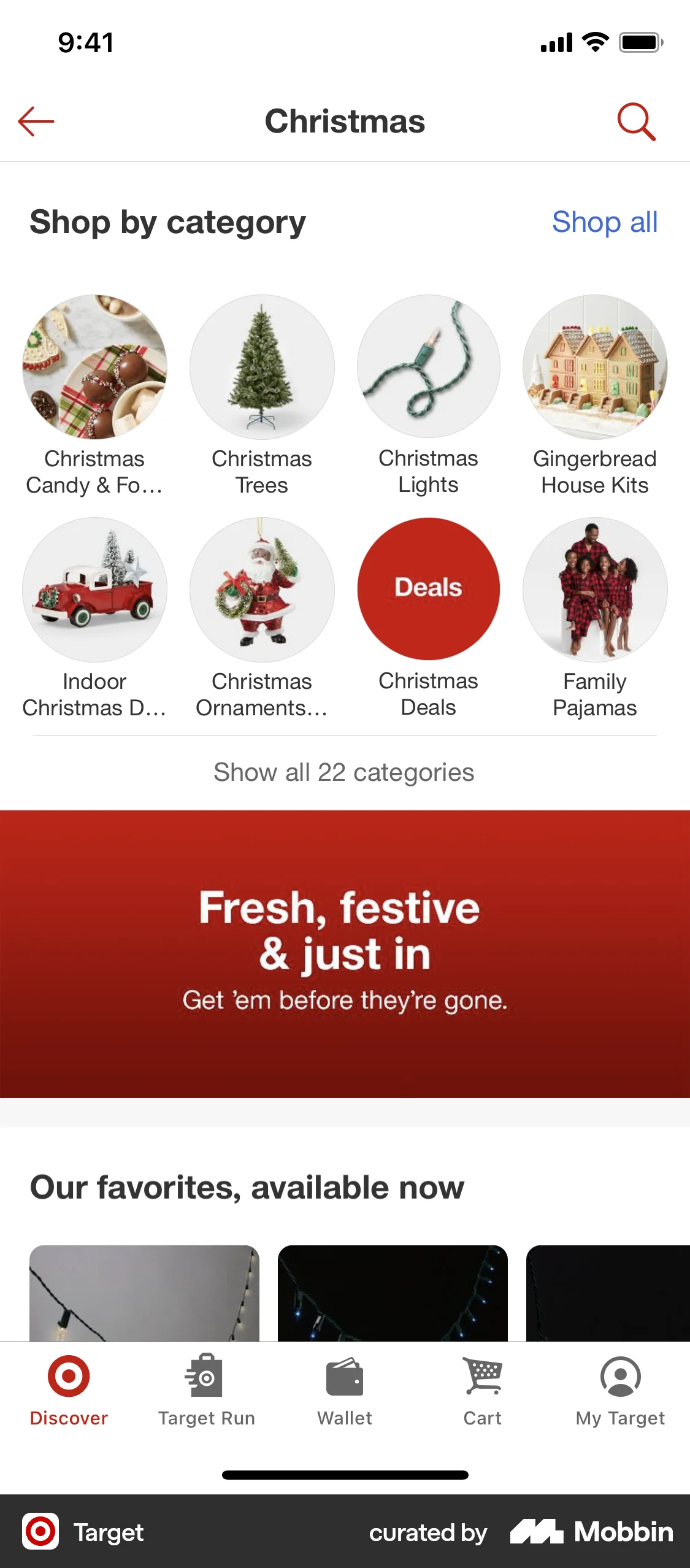 Target iOS screen containing Gallery UI element