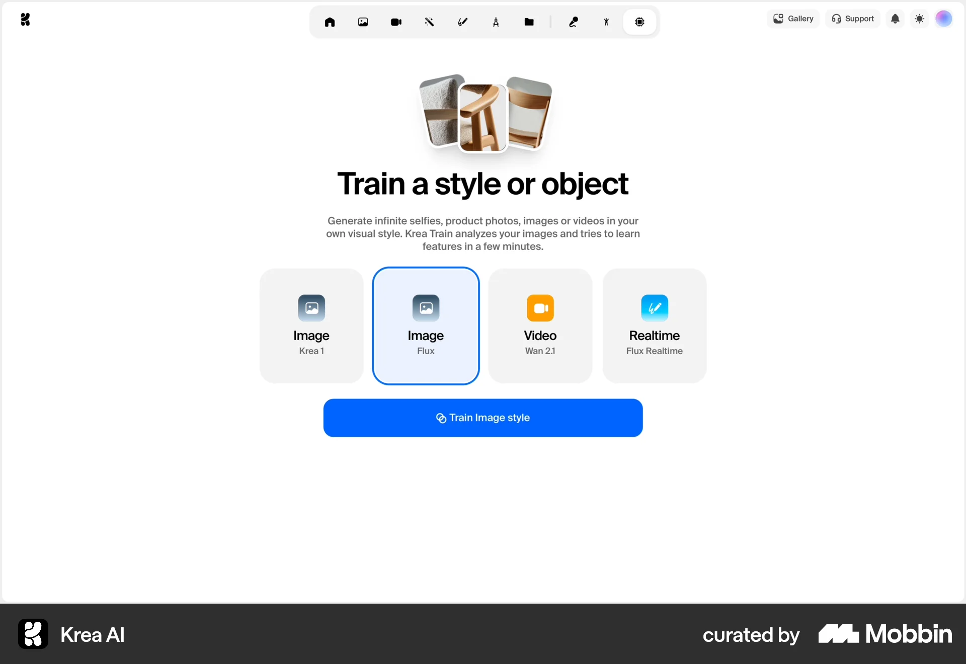 Krea AI Web Photo & Video App screen