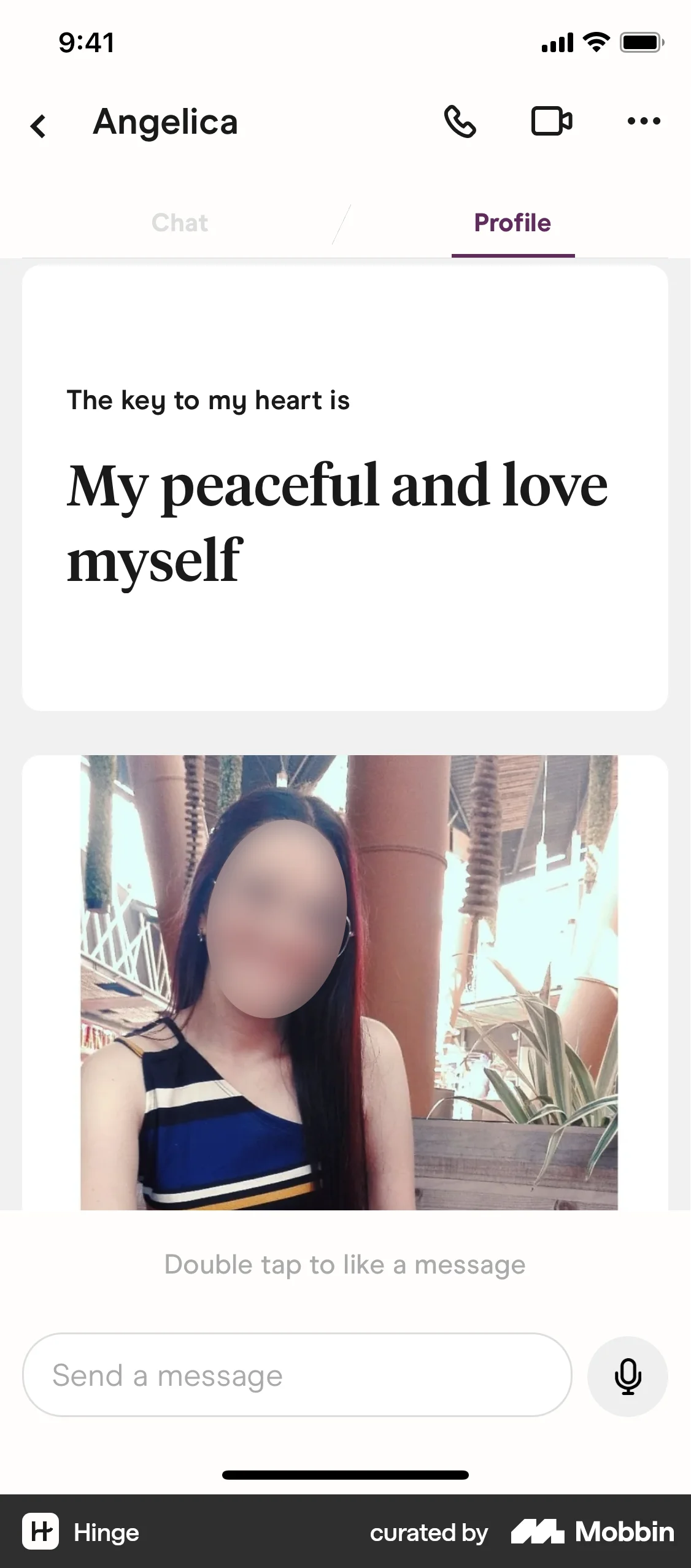 Hinge iOS My Account & Profile screen