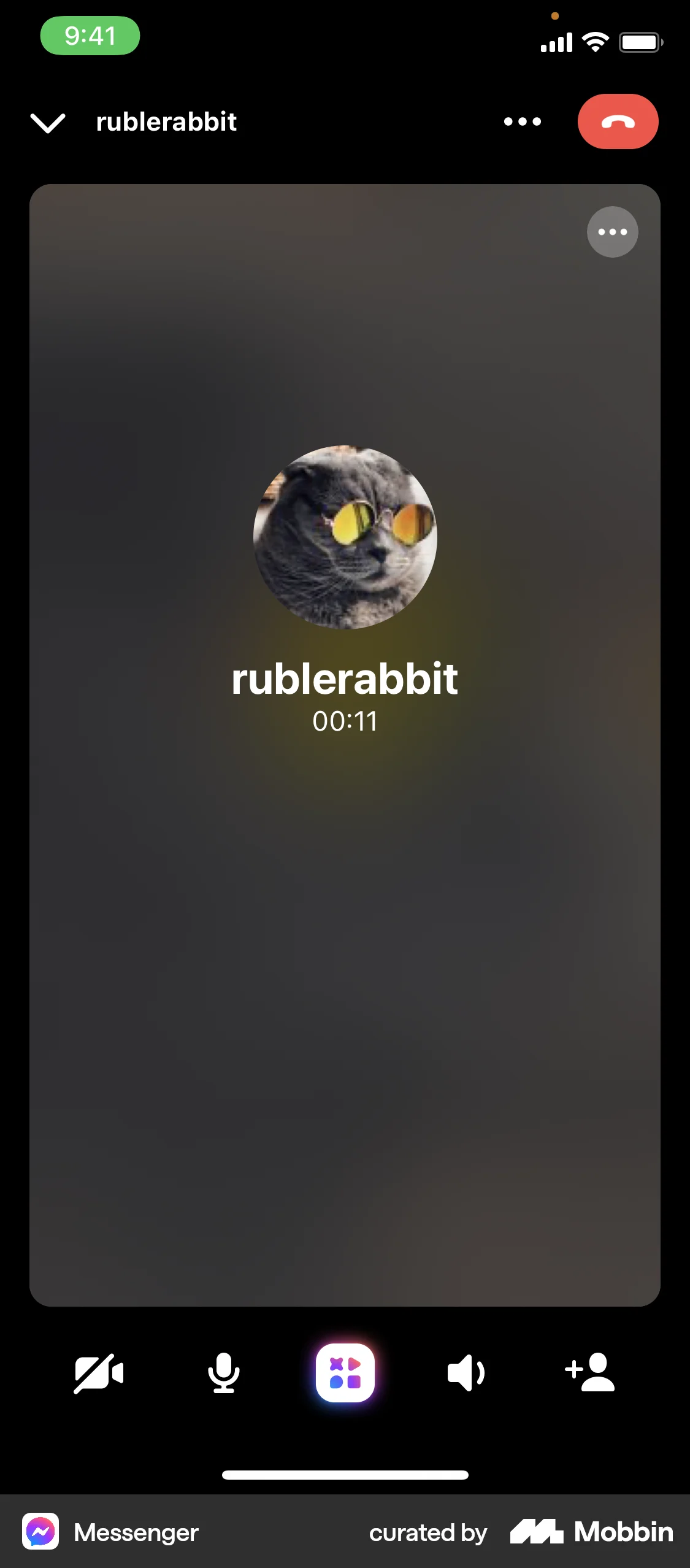 Messenger iOS Call screen