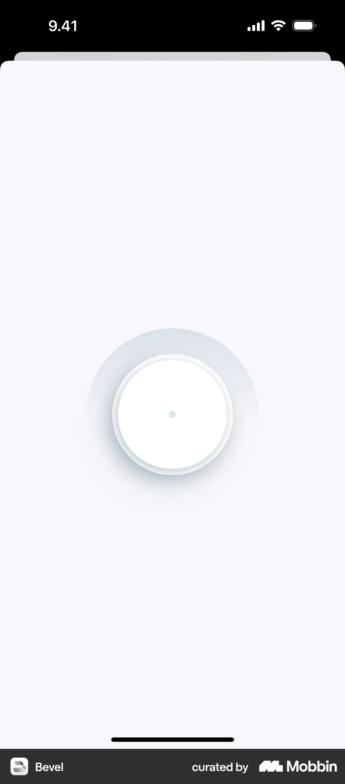 Bevel iOS screen containing Spinner UI UI element