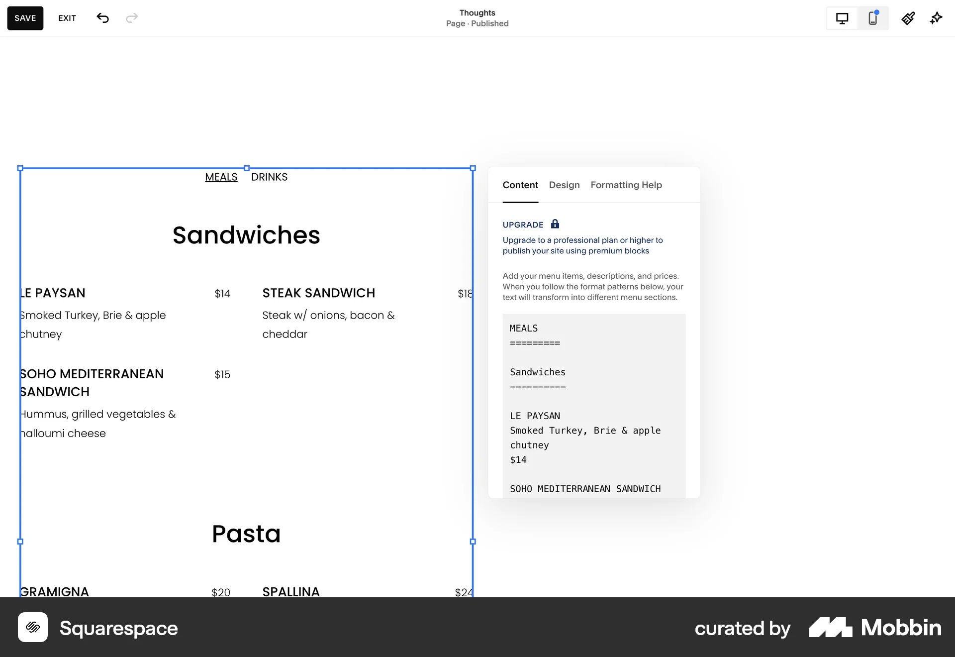 Squarespace Web Subscription & Paywall screen