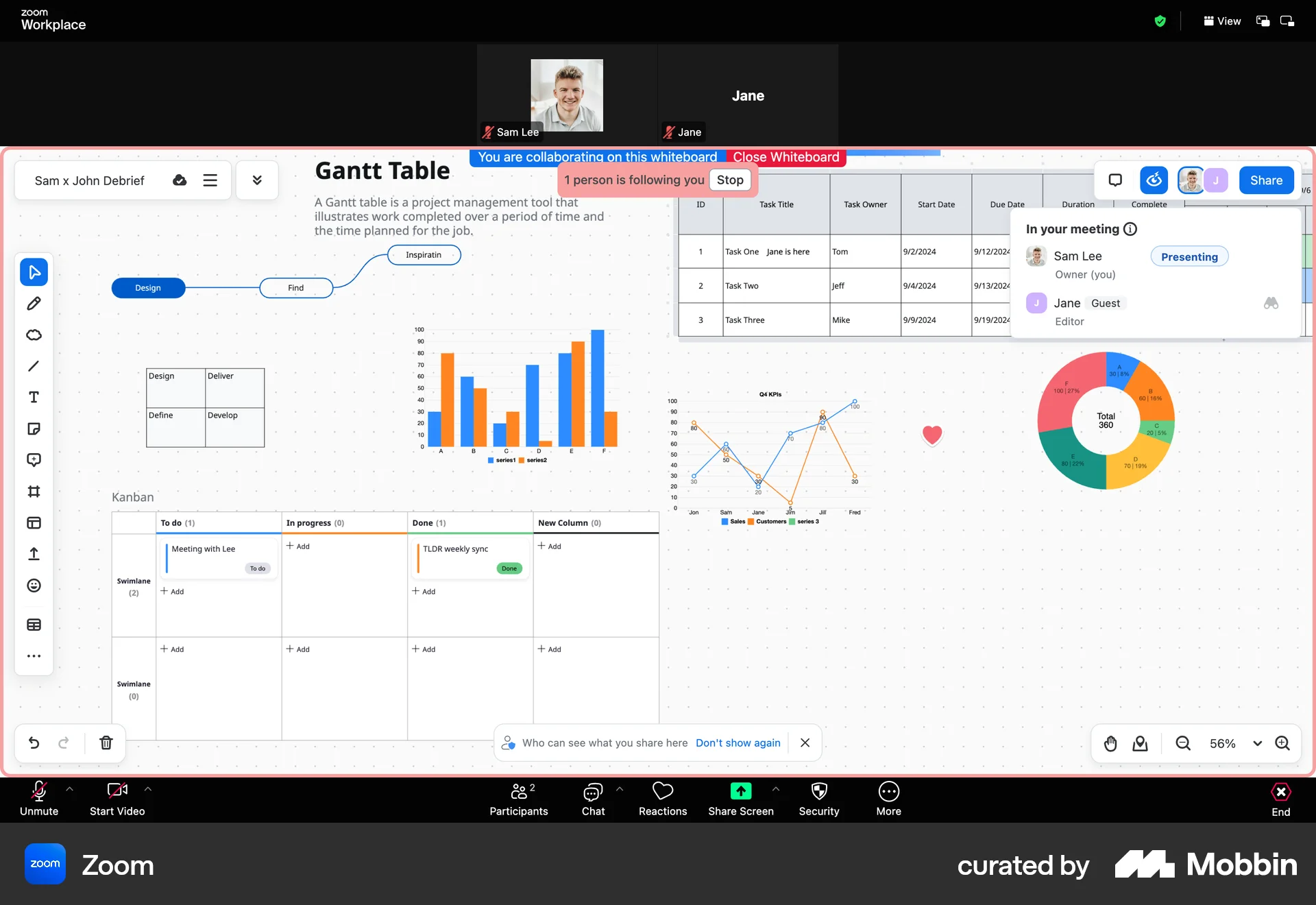 Zoom Web Call screen
