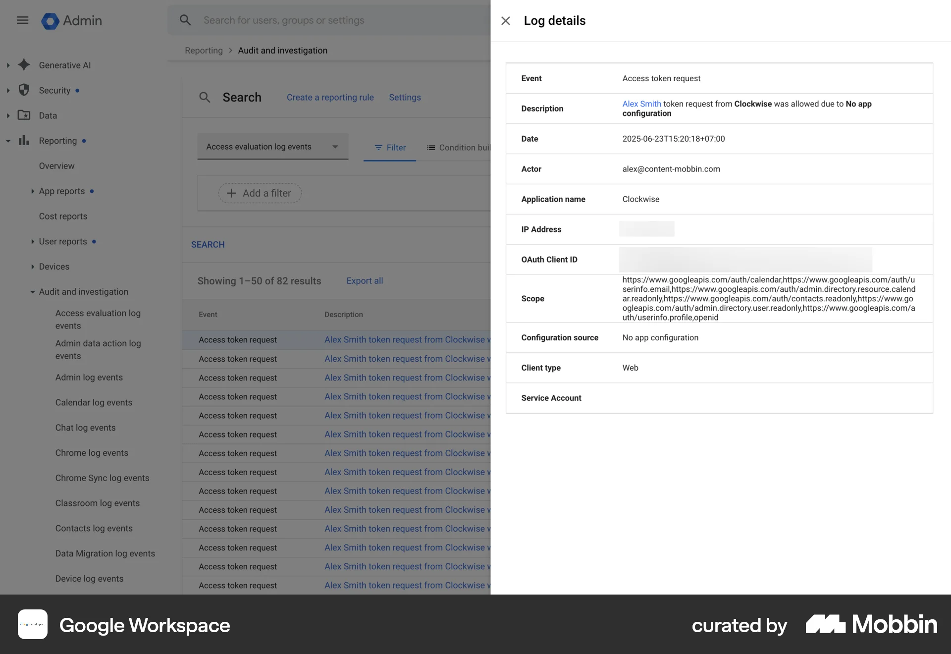 Google Workspace Web Other Content screen