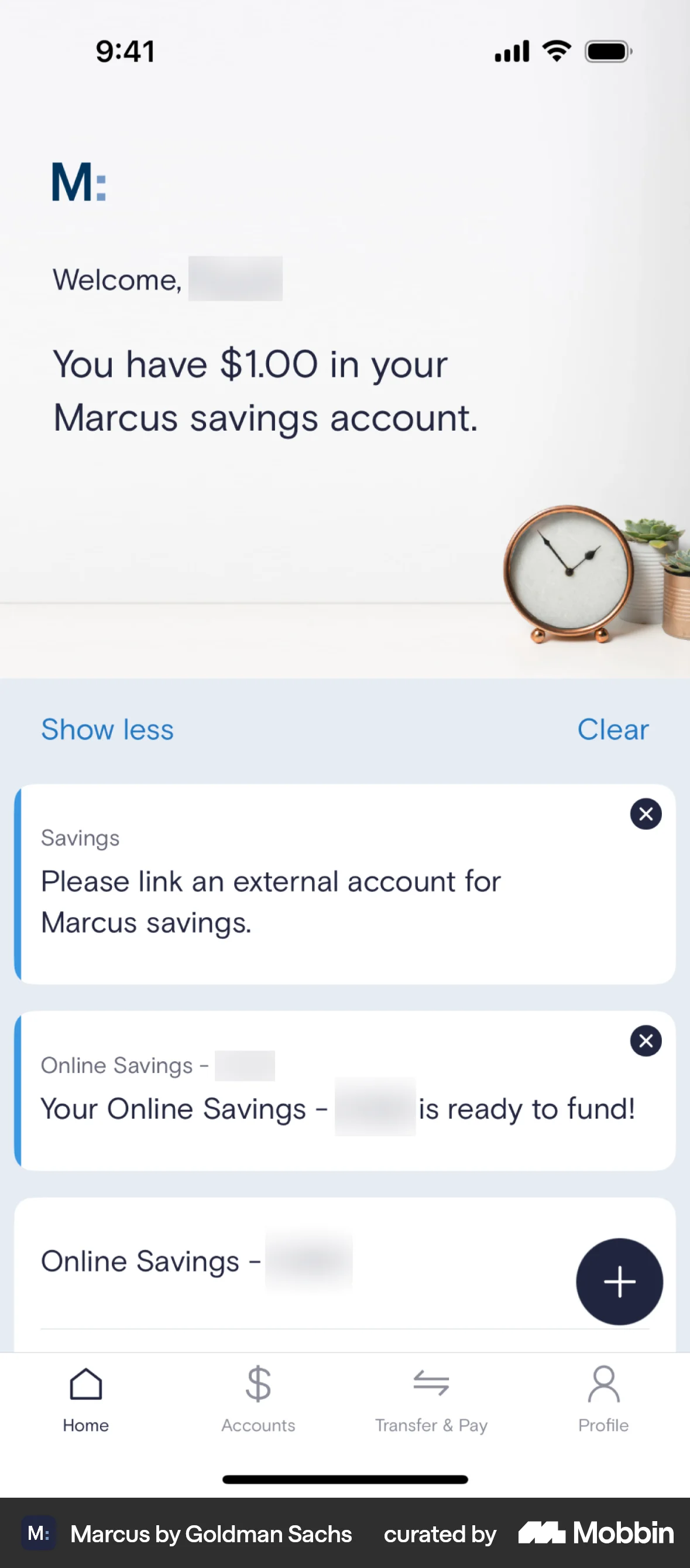 Marcus by Goldman Sachs iOS Goal & Task screen