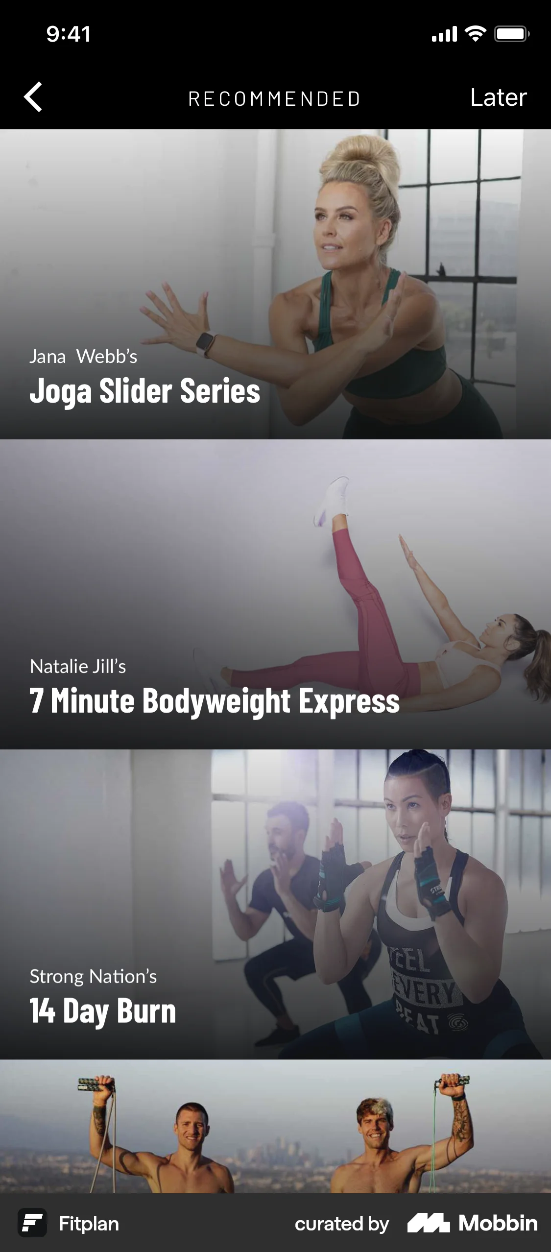 Fitplan iOS Account Setup screen