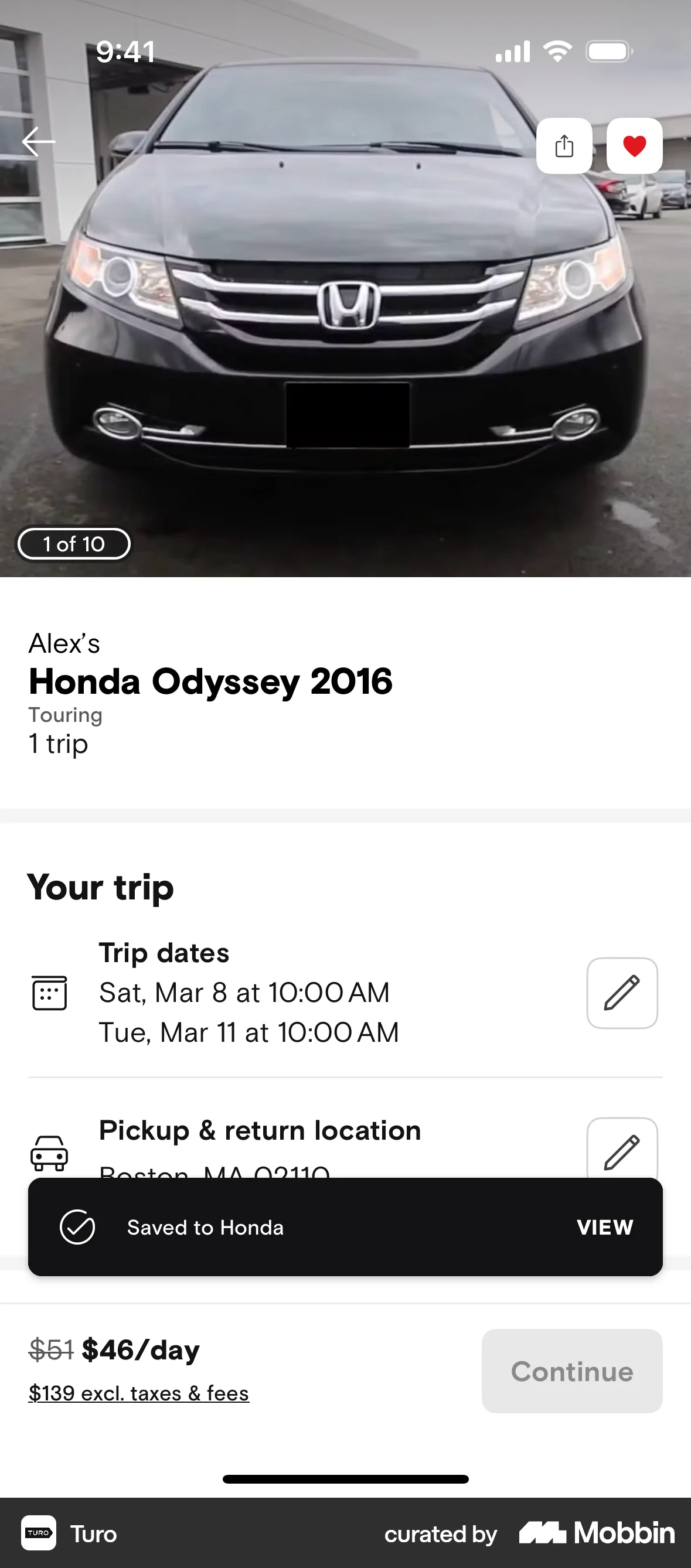 Turo iOS Acknowledgement & Success screen
