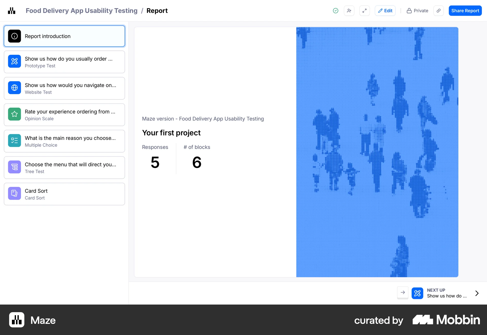 Maze Web Dashboard screen
