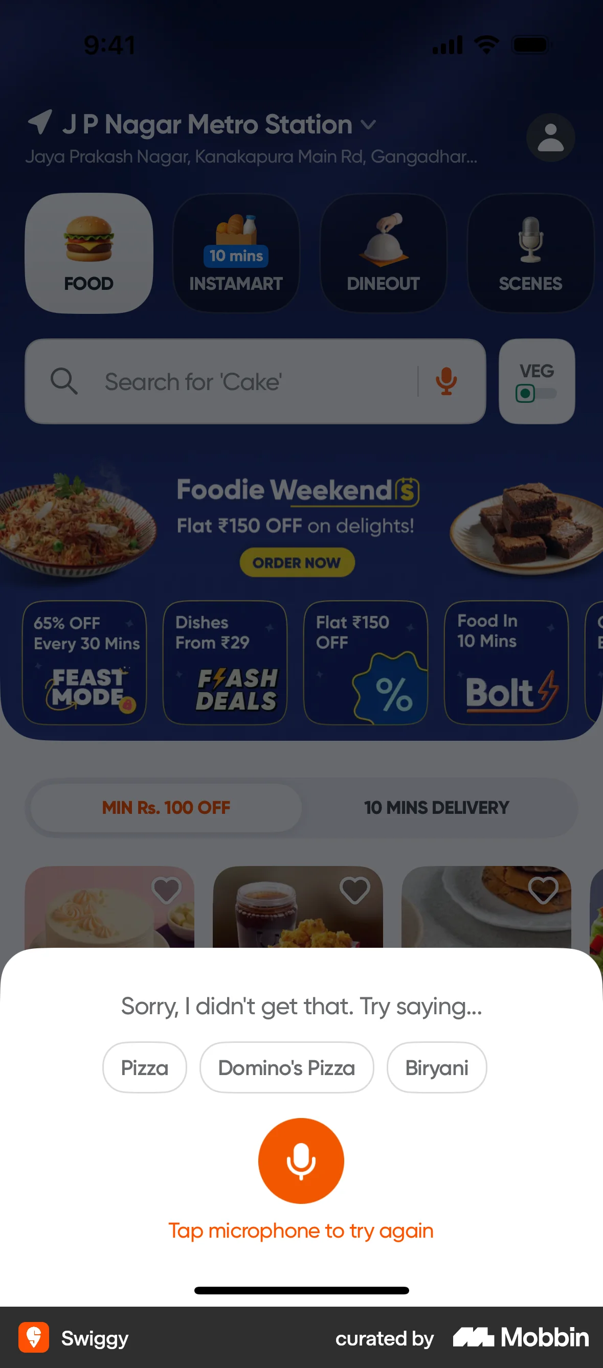 Swiggy iOS Error screen