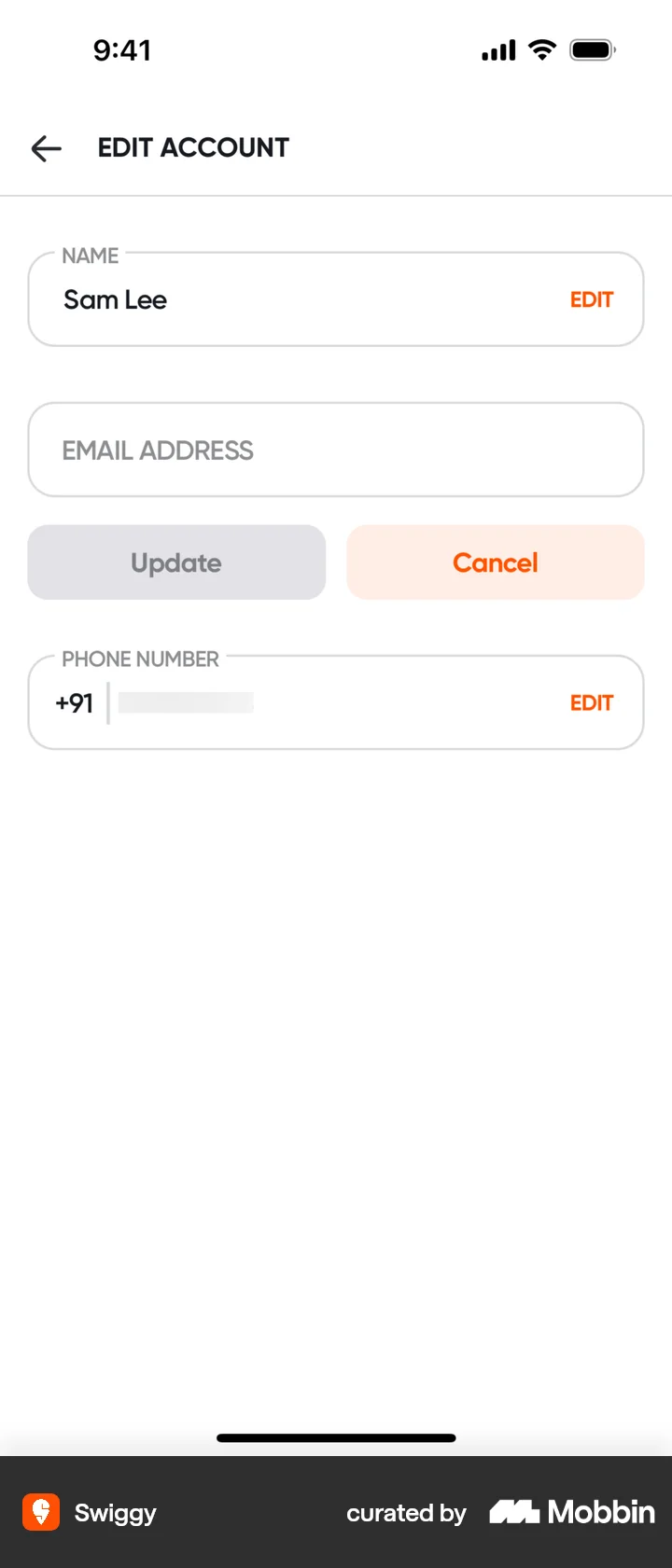 Modify Profile Mobile Mobile Editing Profile Flow