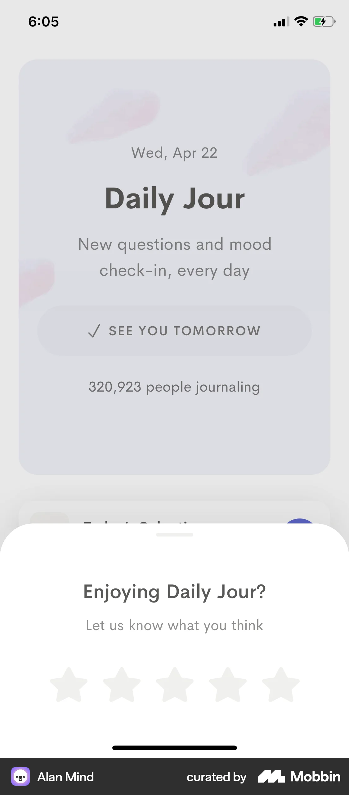 Alan Mind iOS Reviews & Ratings screen