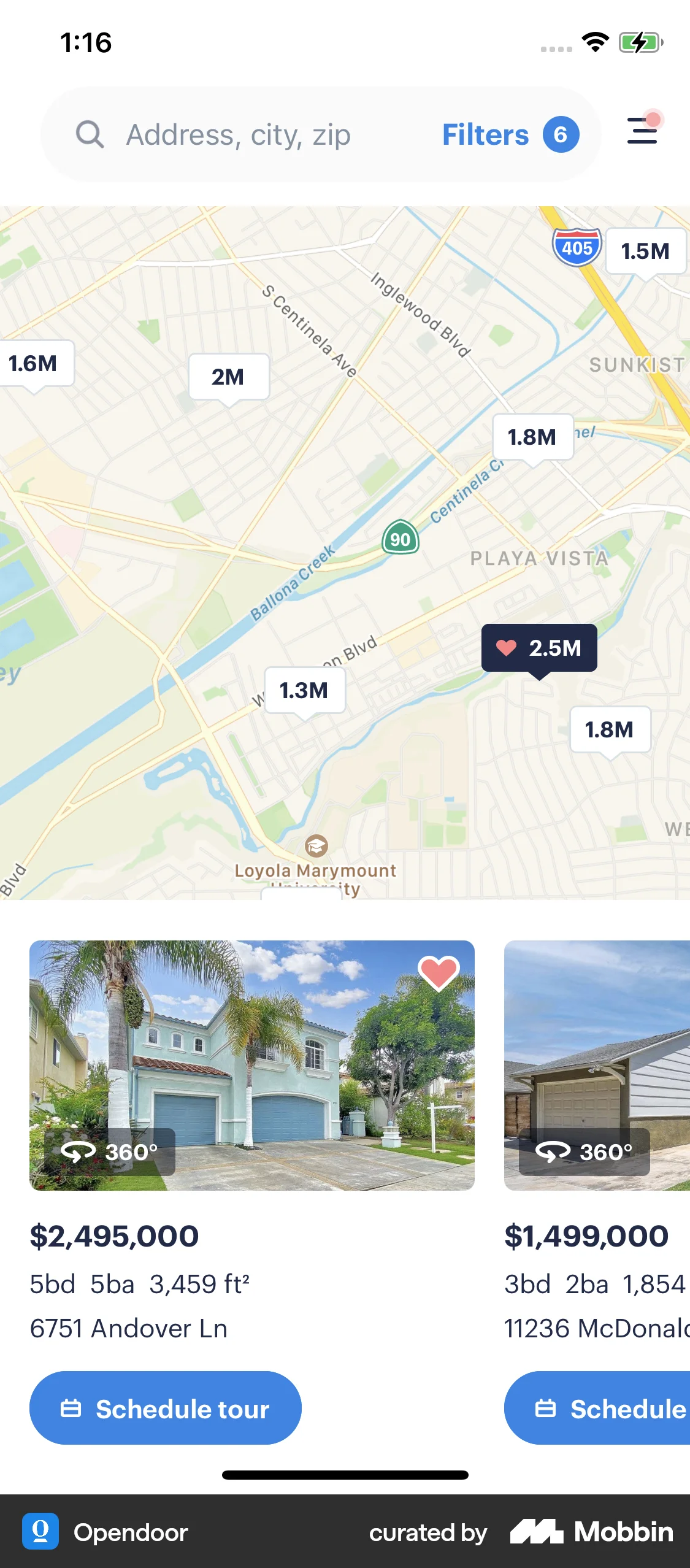 Opendoor iOS Like & Upvote screen