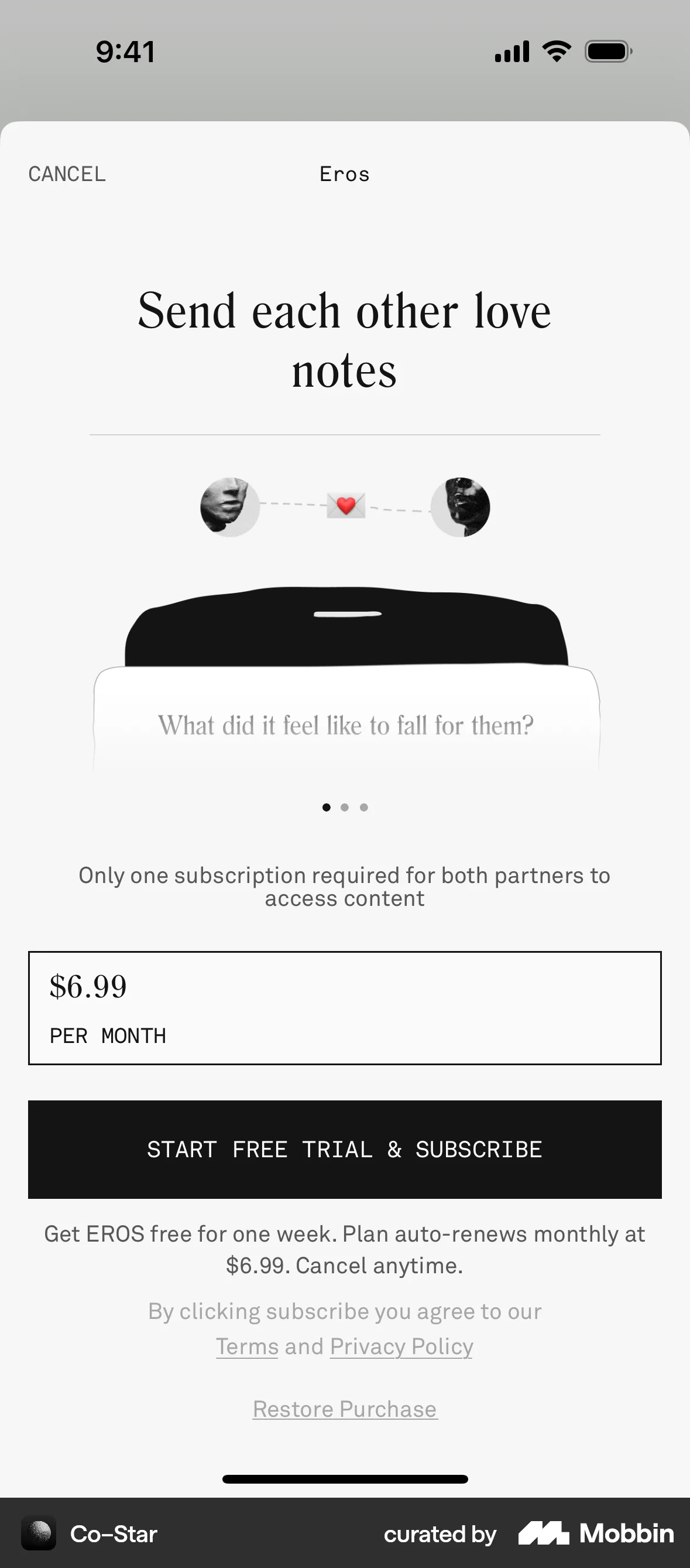 Co–Star iOS Feature Info screen