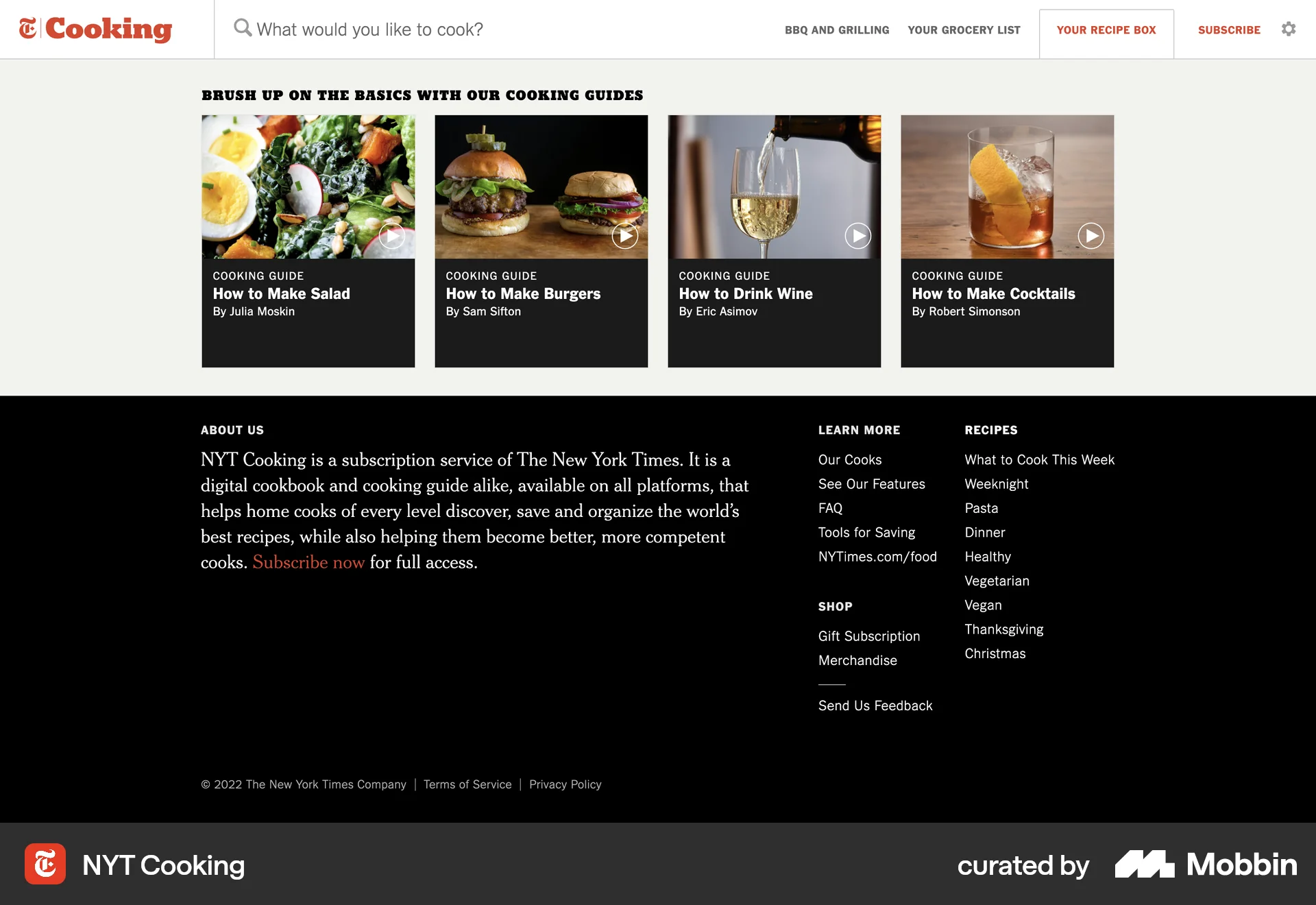 NYT Cooking Web Recipe Detail screen