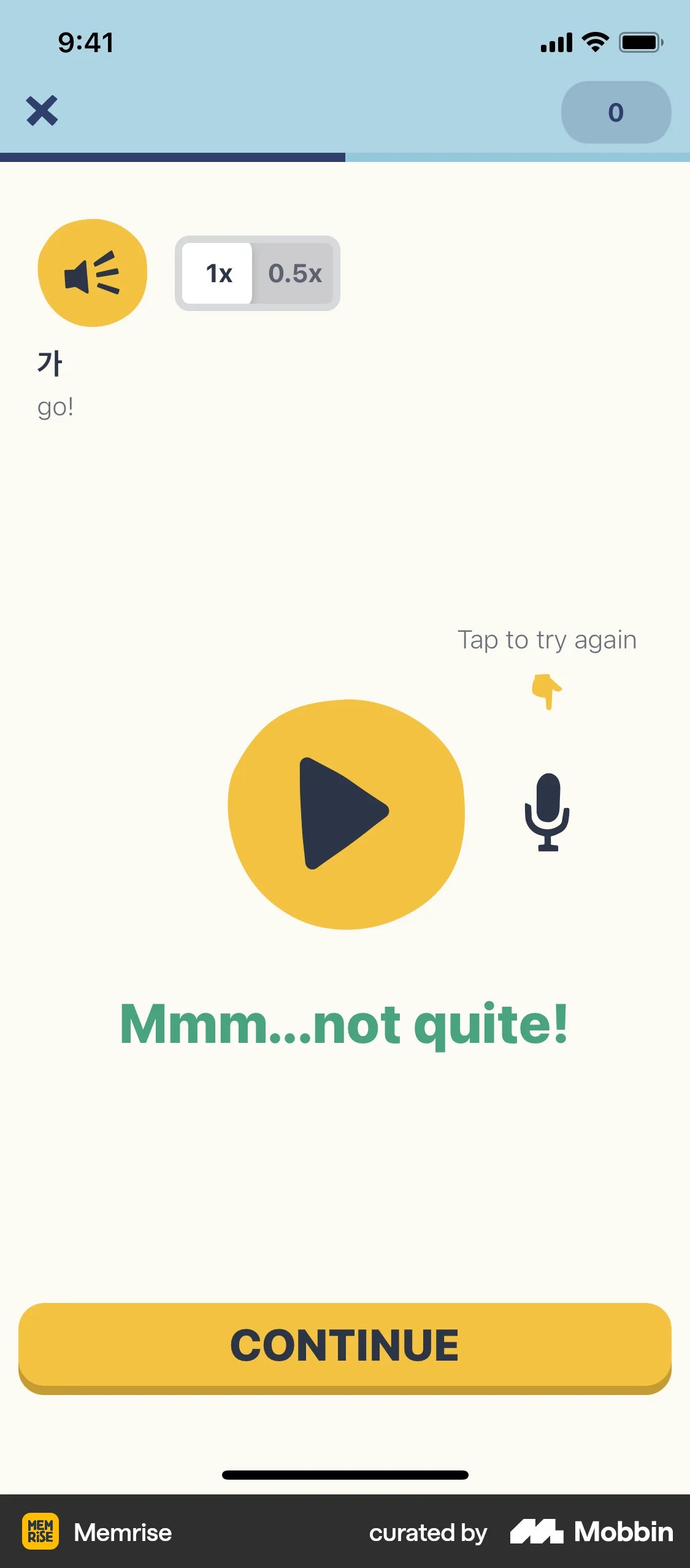 Memrise iOS Audio & Video Recorder screen