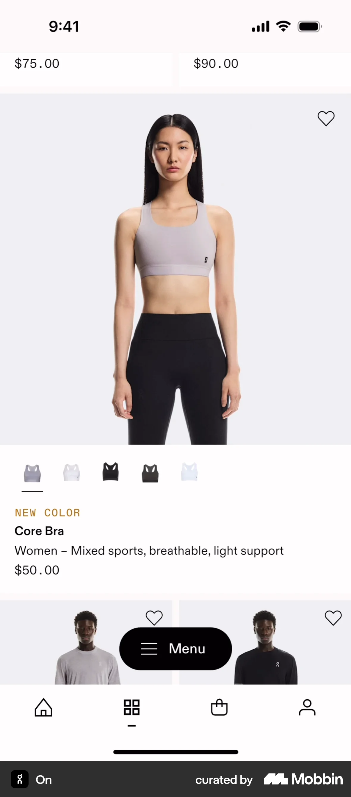 On iOS Shop & Storefront screen